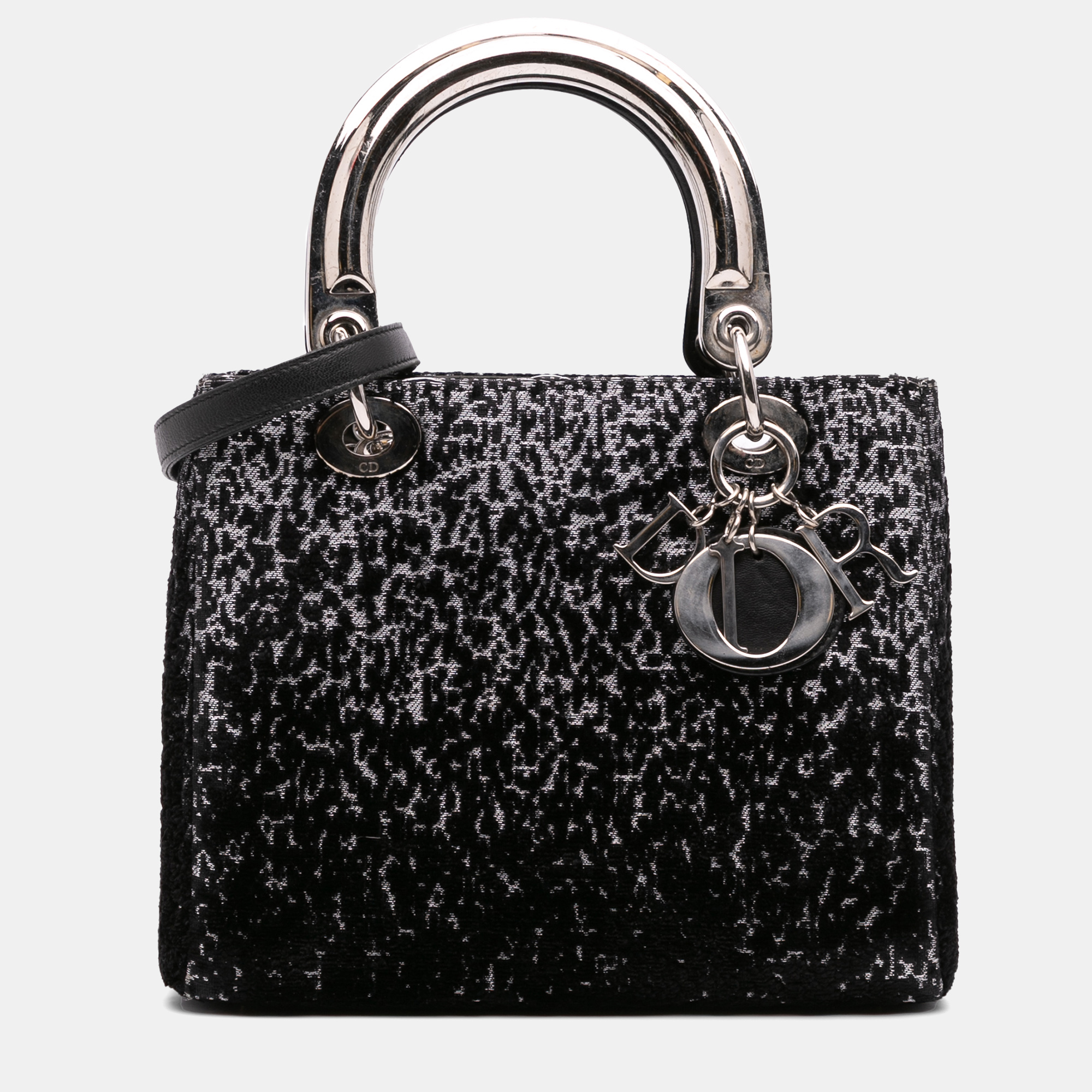 

Dior Black Medium Fabric Lame Lady Dior