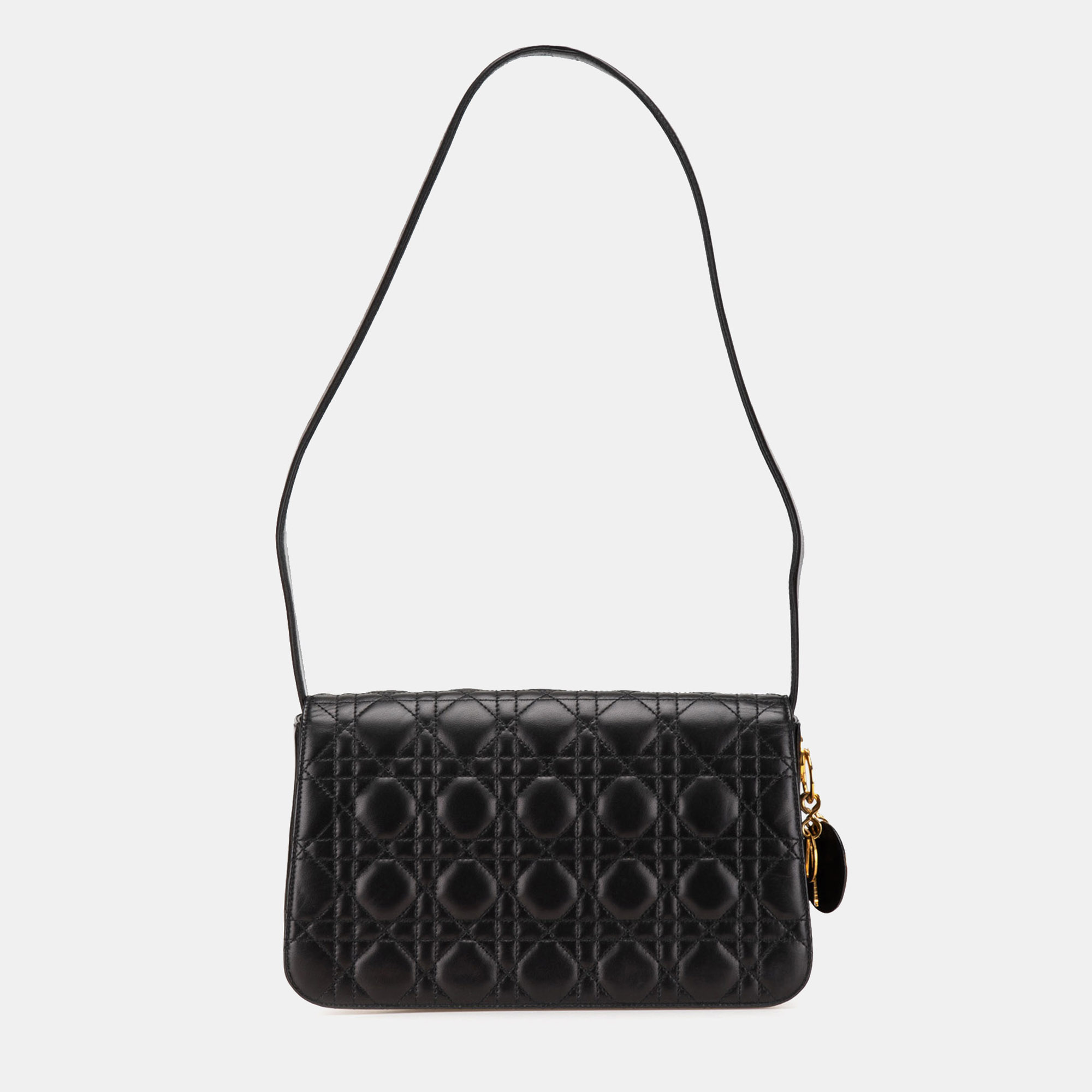 

Dior Black Lambskin Cannage Shoulder Bag