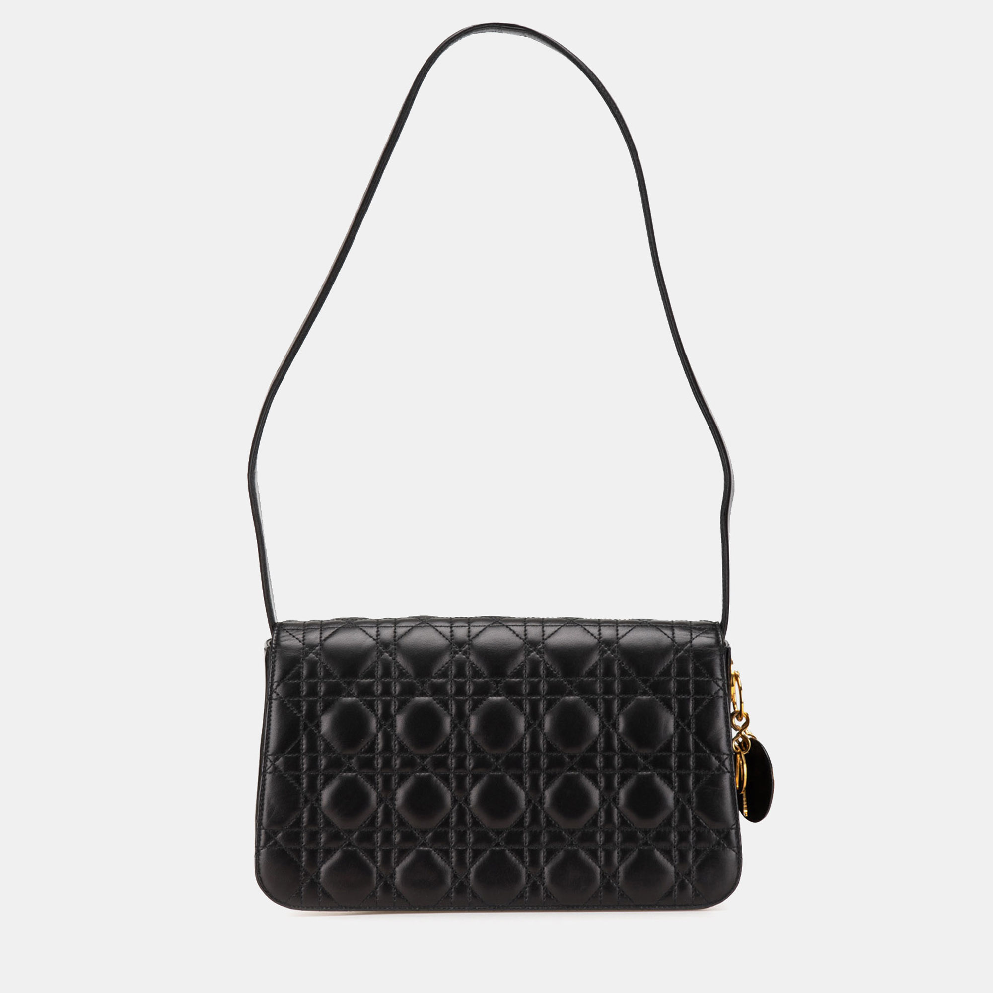 

Dior Black Lambskin Cannage Shoulder Bag