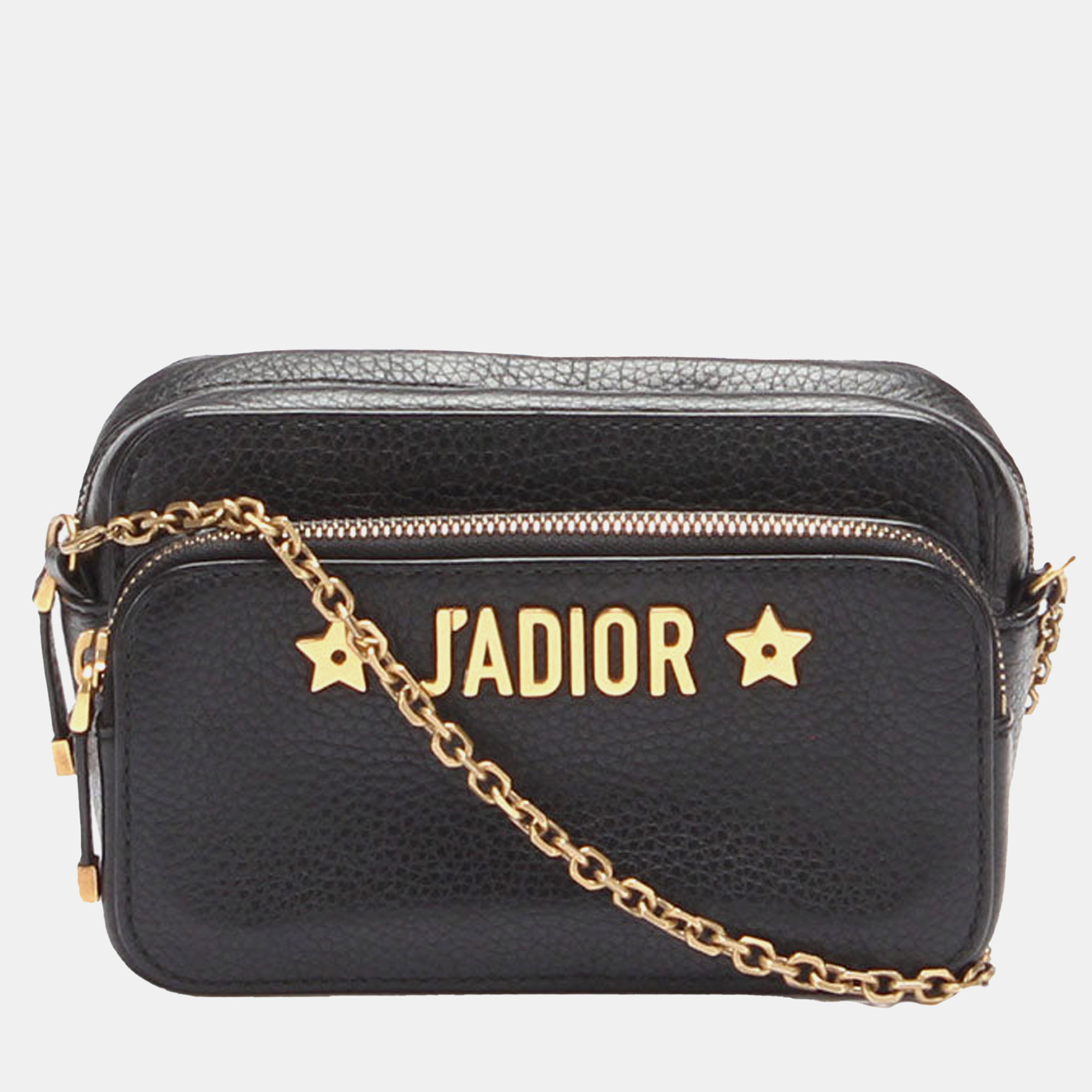 

Dior Black J'Adior Camera Case Clutch with Chain