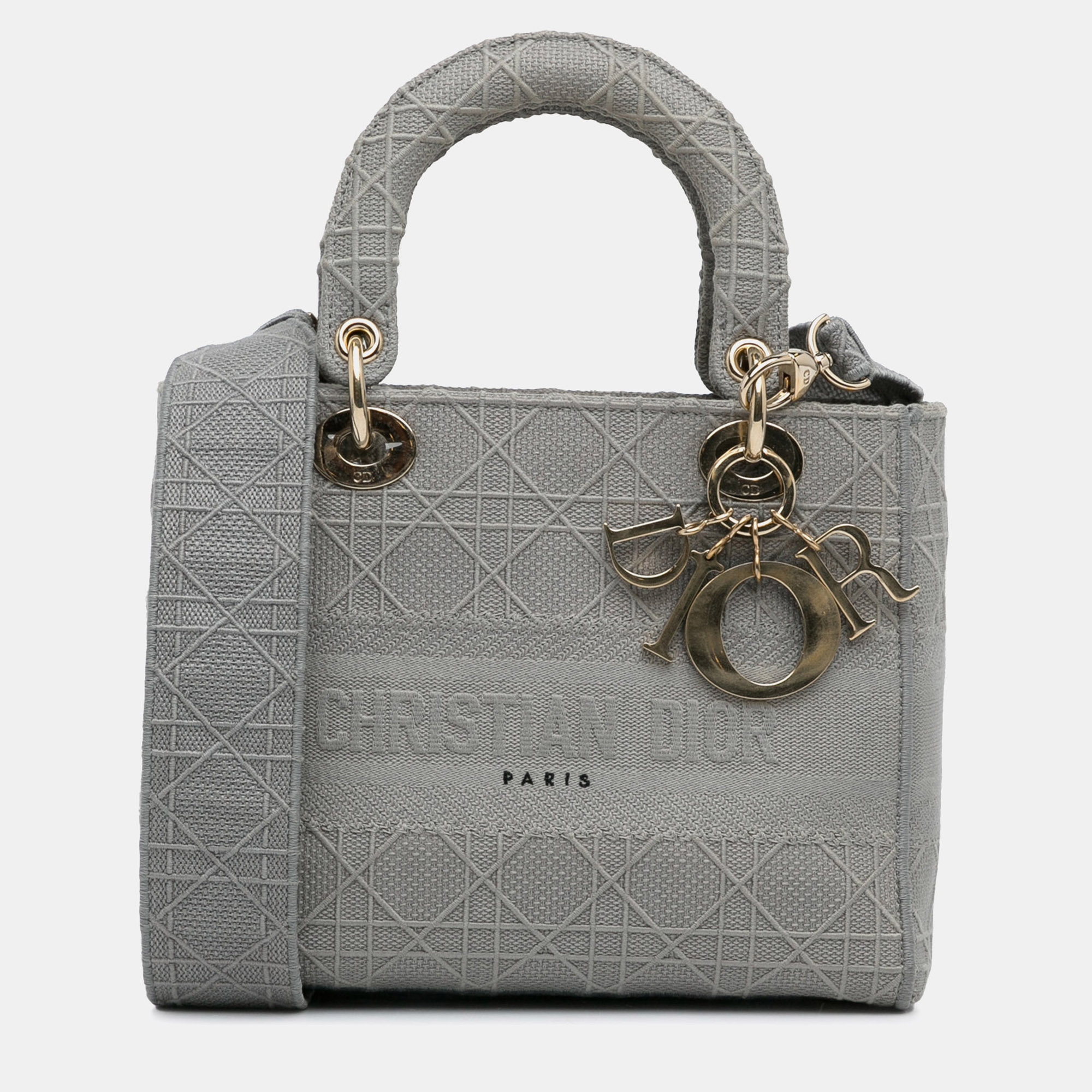 

Dior Grey Medium Canvas Cannage Lady D Lite