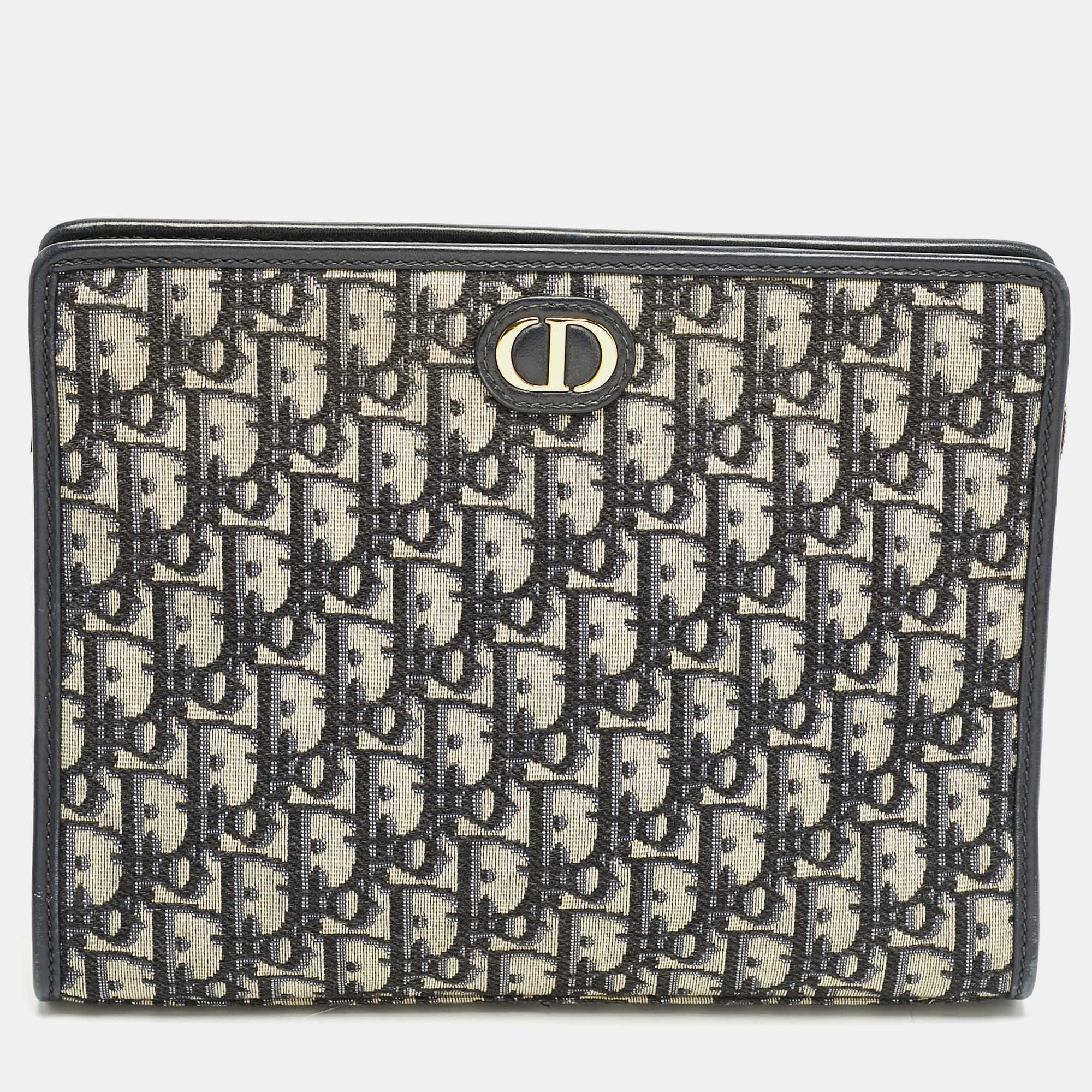 

Dior Navy Blue Oblique Jacquard Canvas 30 Montaigne Dea Pouch
