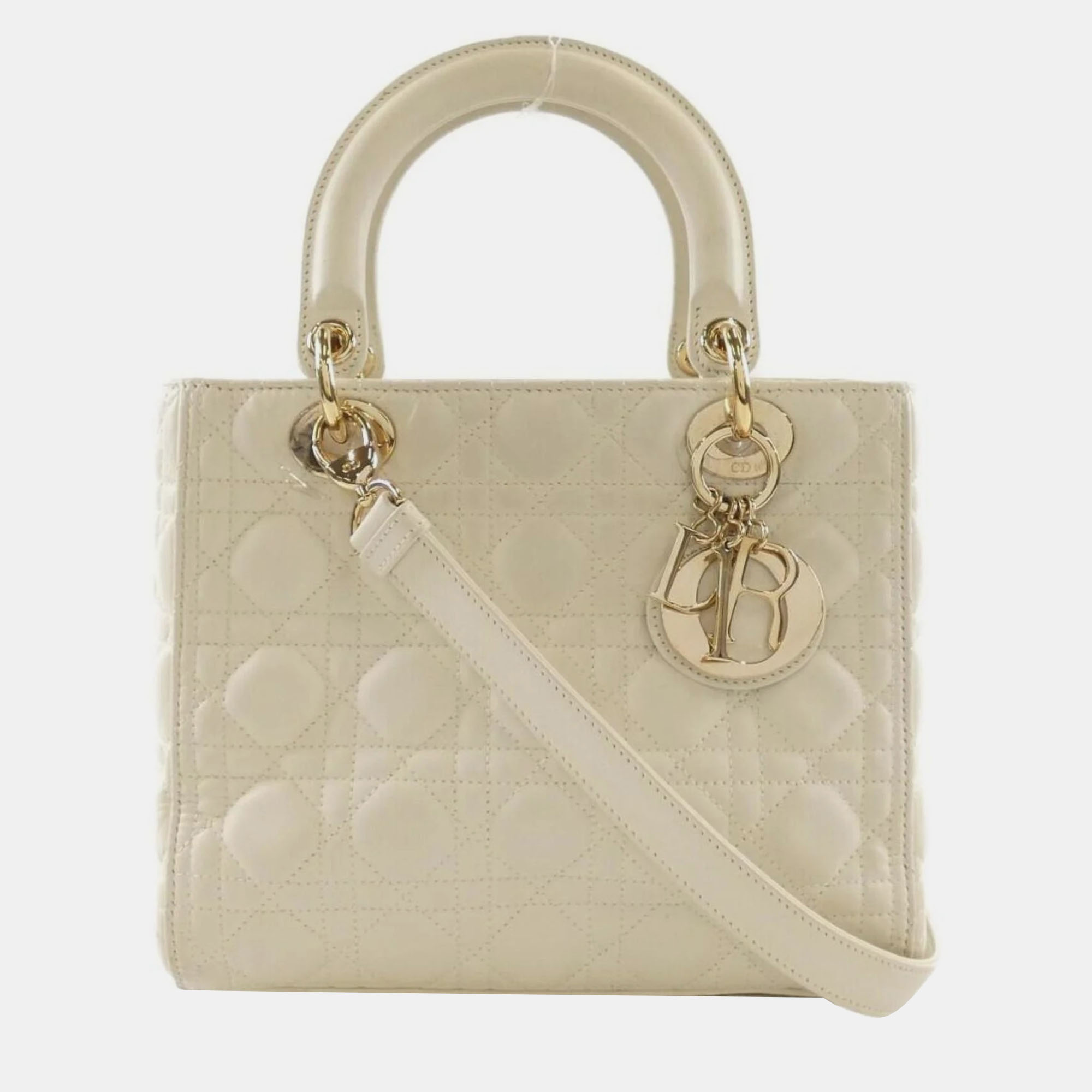 

Christian Dior Lady Medium Handbag, White