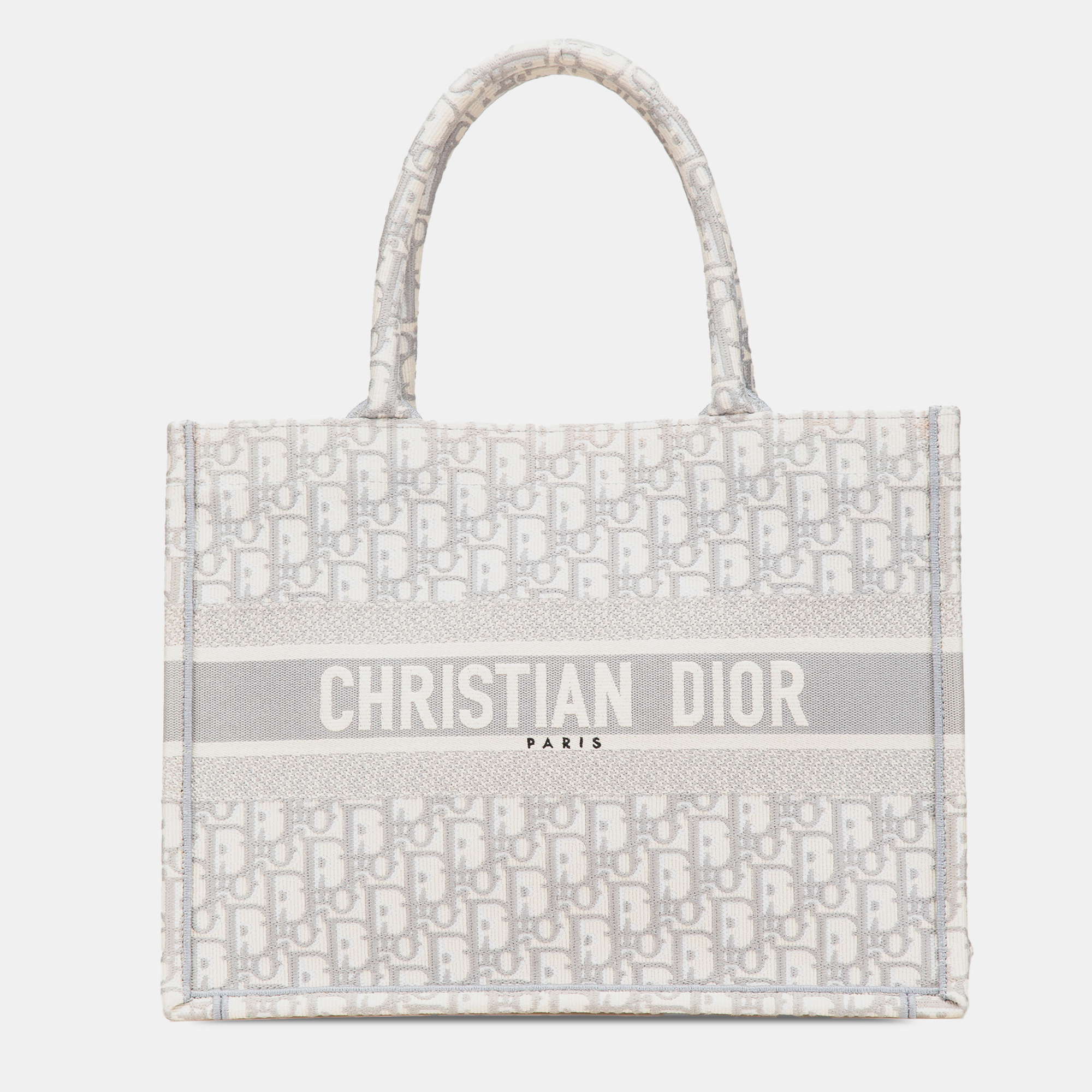 

Dior Grey Medium Oblique Canvas Book Tote