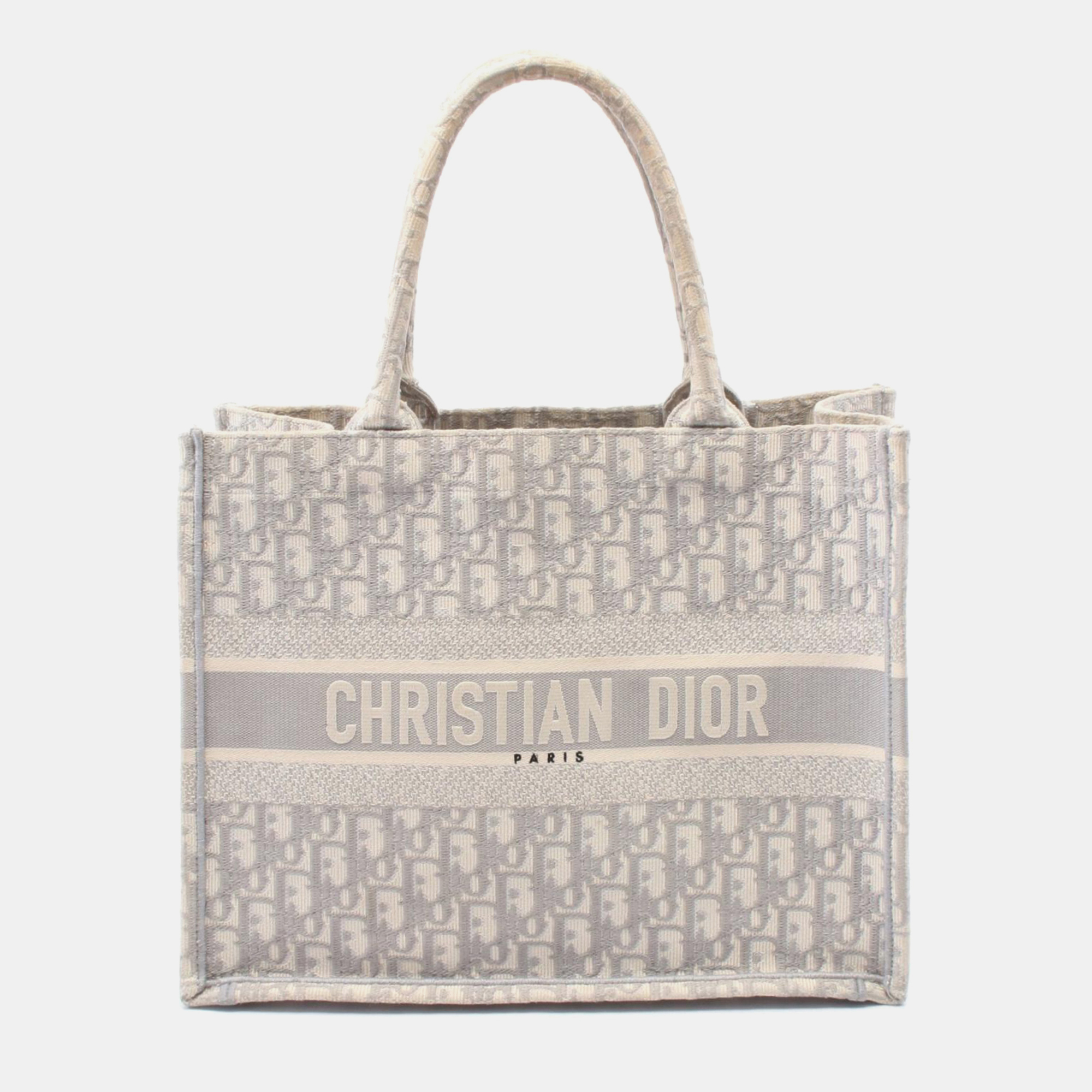 

Dior Grey Medium Oblique Canvas Book Tote