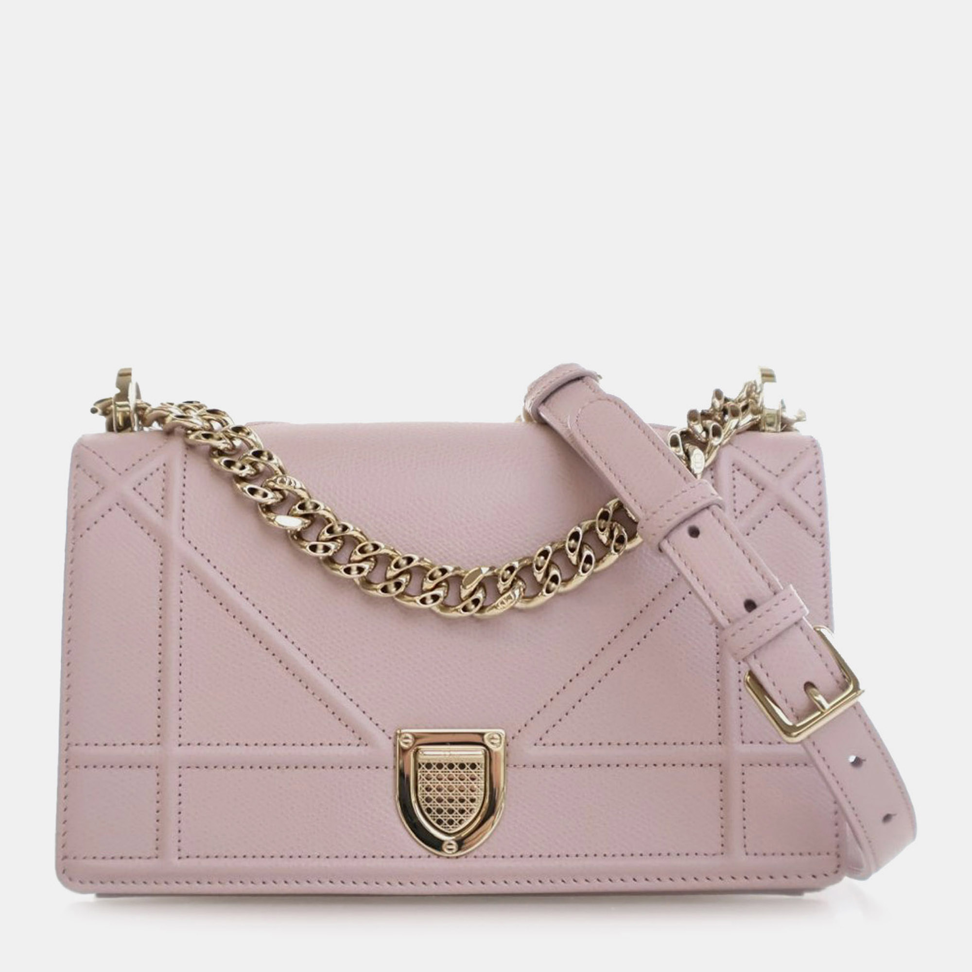 

Dior Pink Small Grained Calfskin Diorama Flap