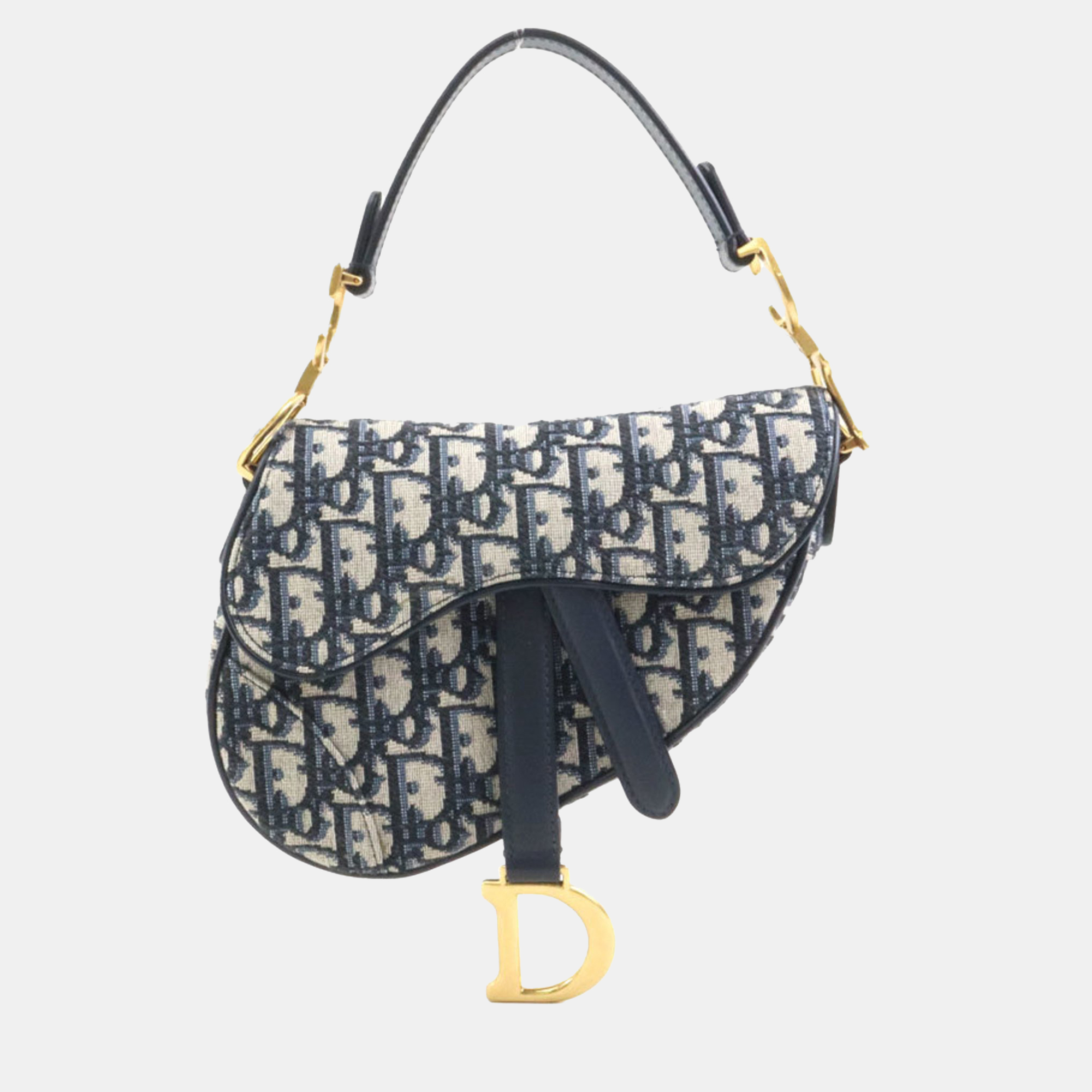 

Christian Dior Handbag Saddle Bag Canvas Navy, Navy blue