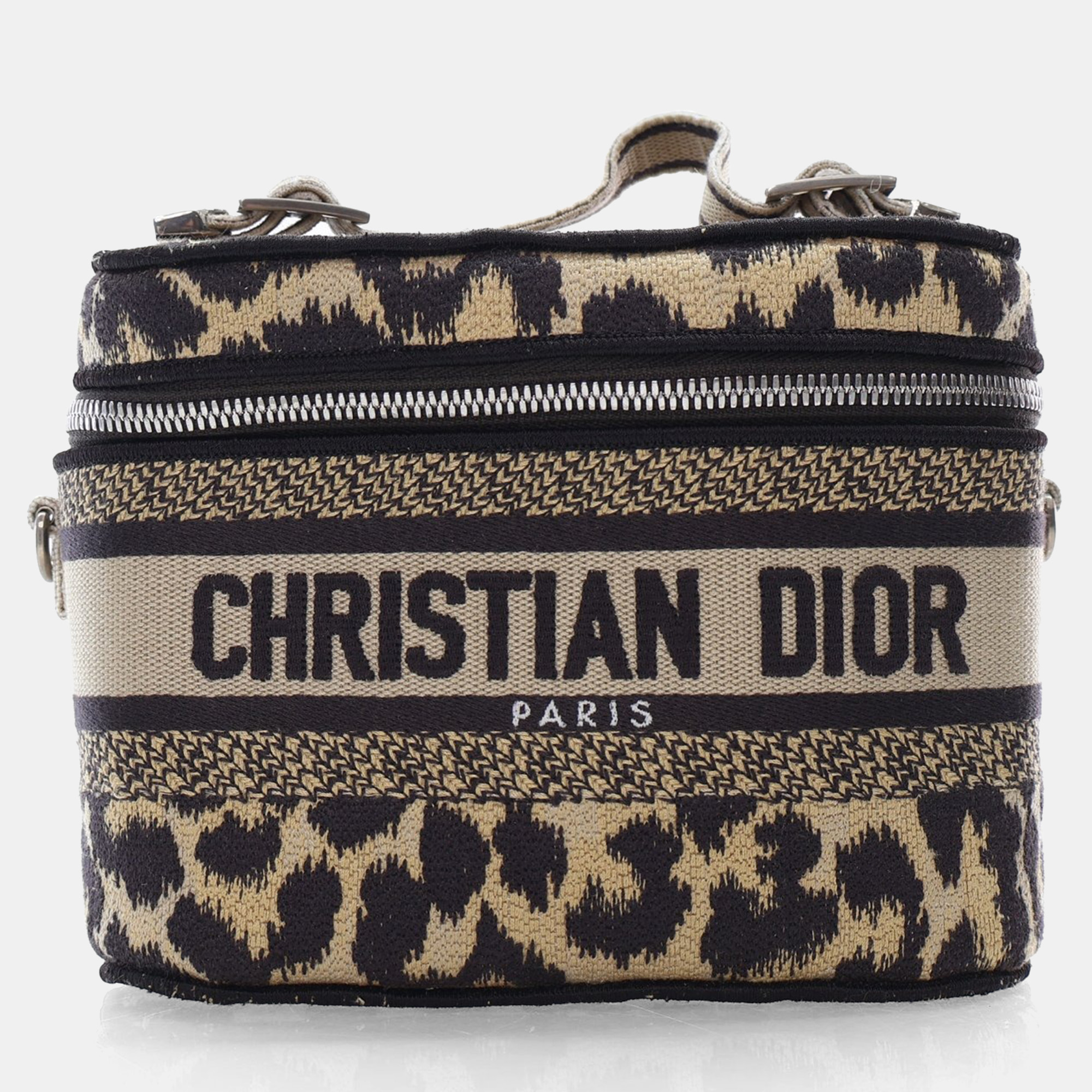 

Dior Canvas Leopard Dior Small Travel Vanity, Multicolor