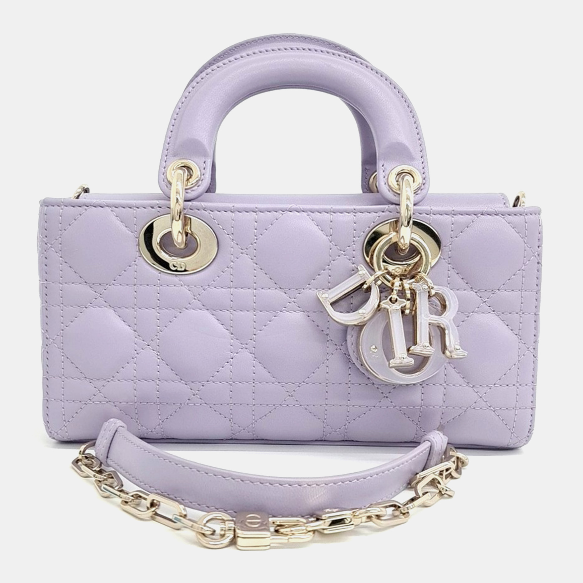 

Dior Purple Leather Lady D-JOY Small