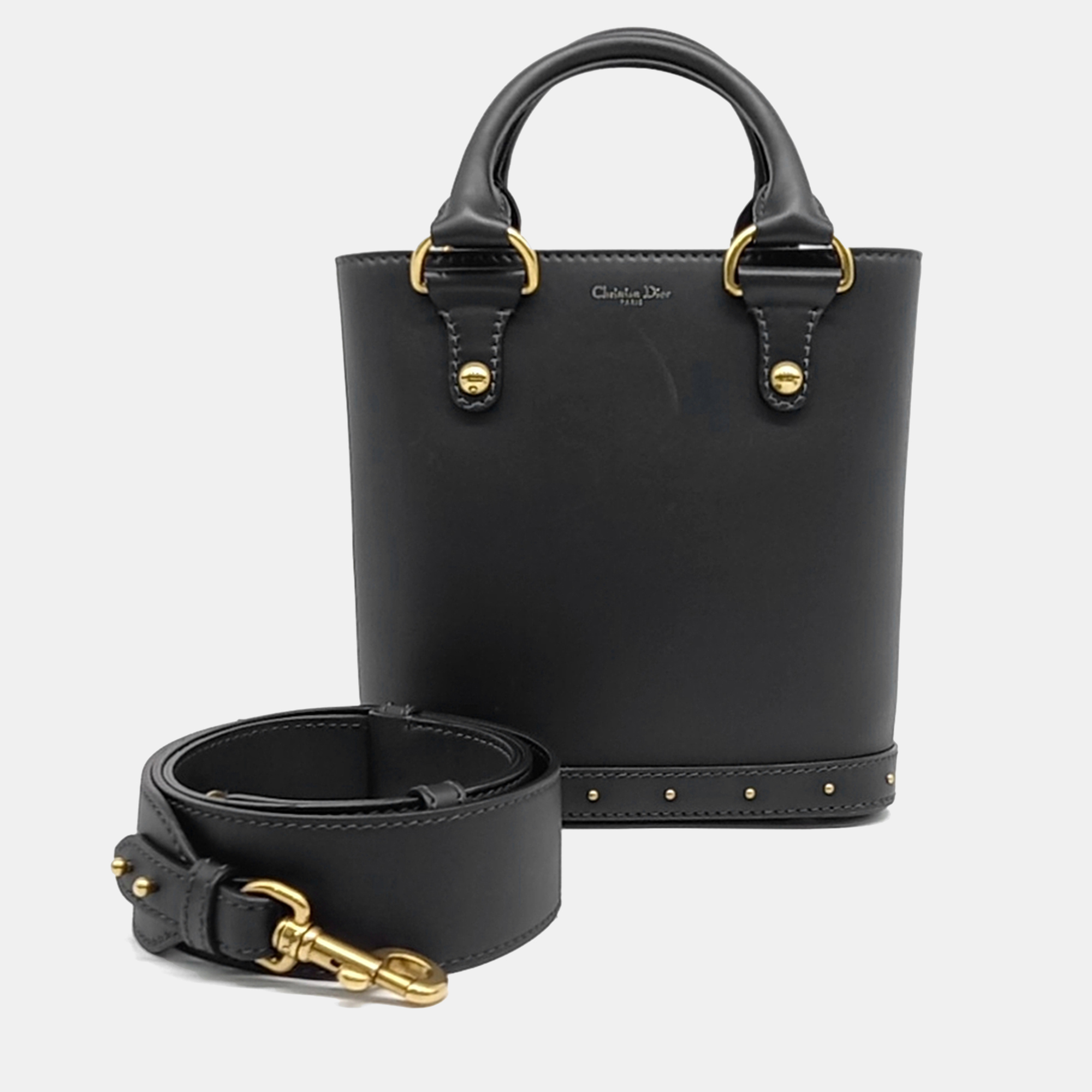 

Dior Black Leather Avenue Tote and Shoulder Bag Small
