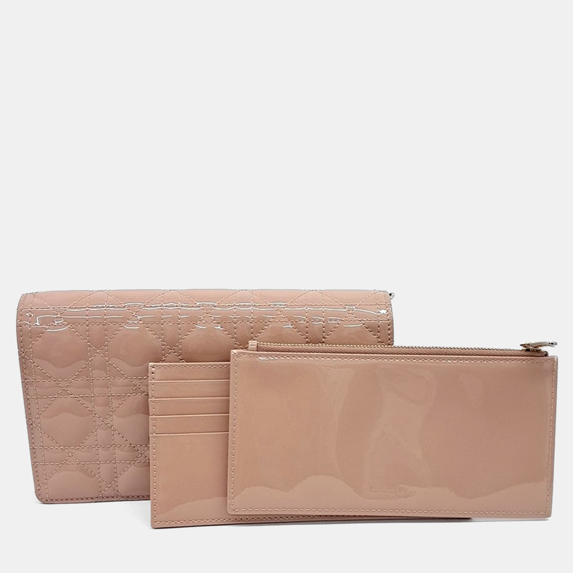 

Dior Pink Patent Leather Cannage Chain Crossbody Bag