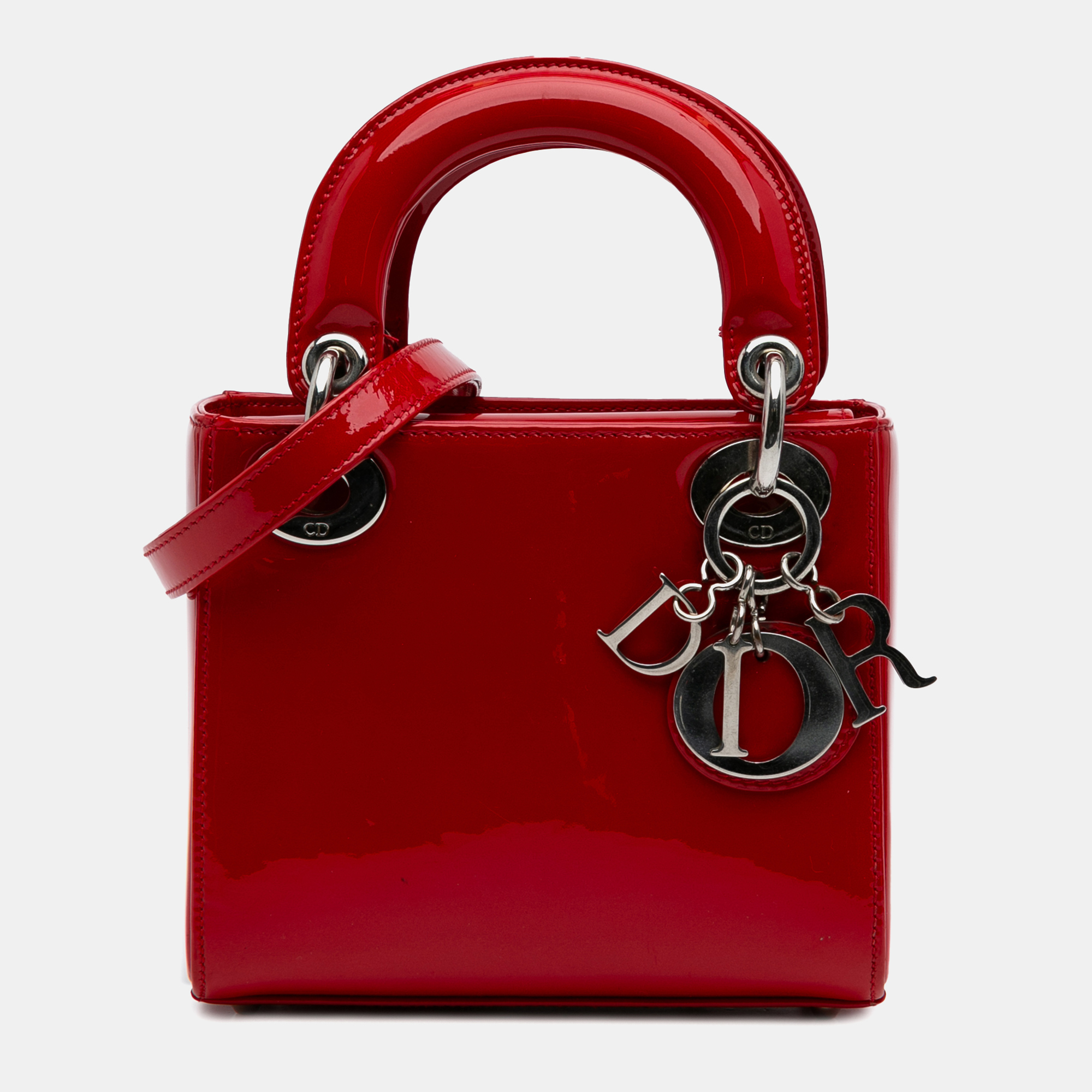 

Dior Red Mini Patent Lady Dior