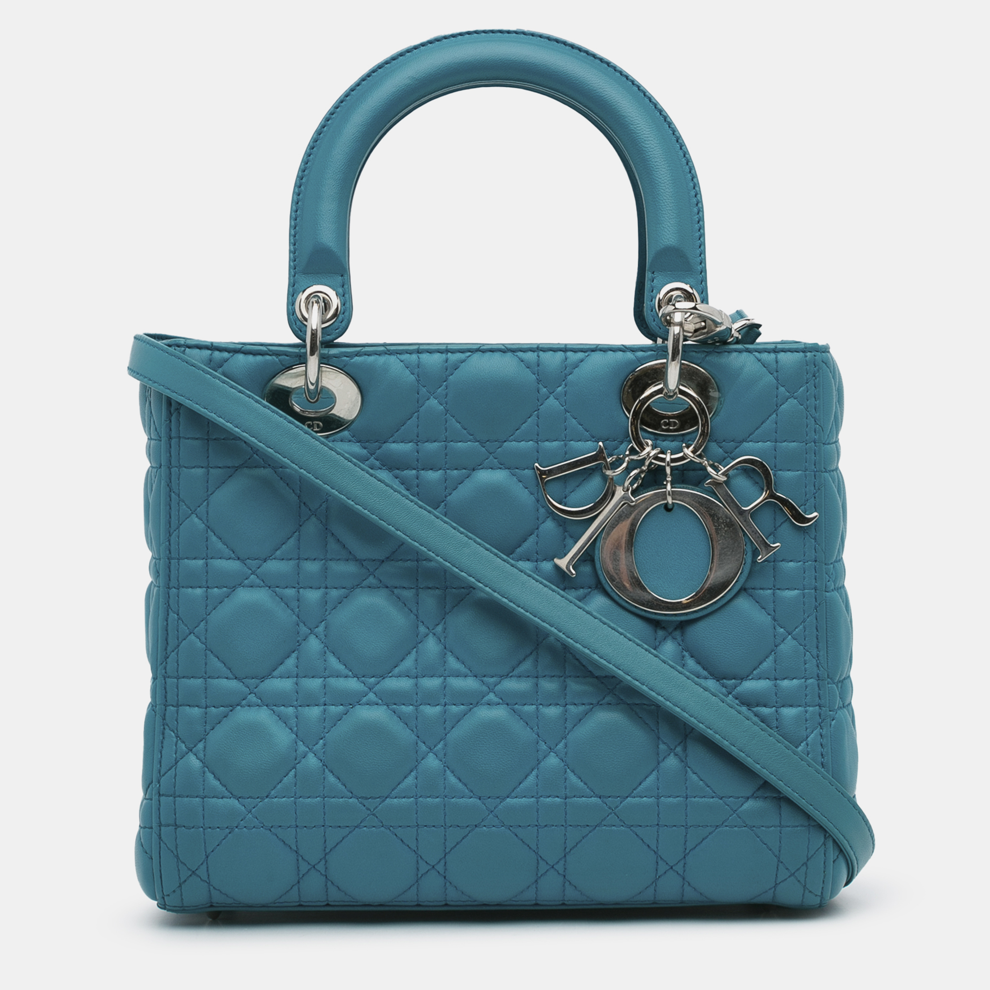 

Dior Blue Medium Lambskin Cannage Lady Dior