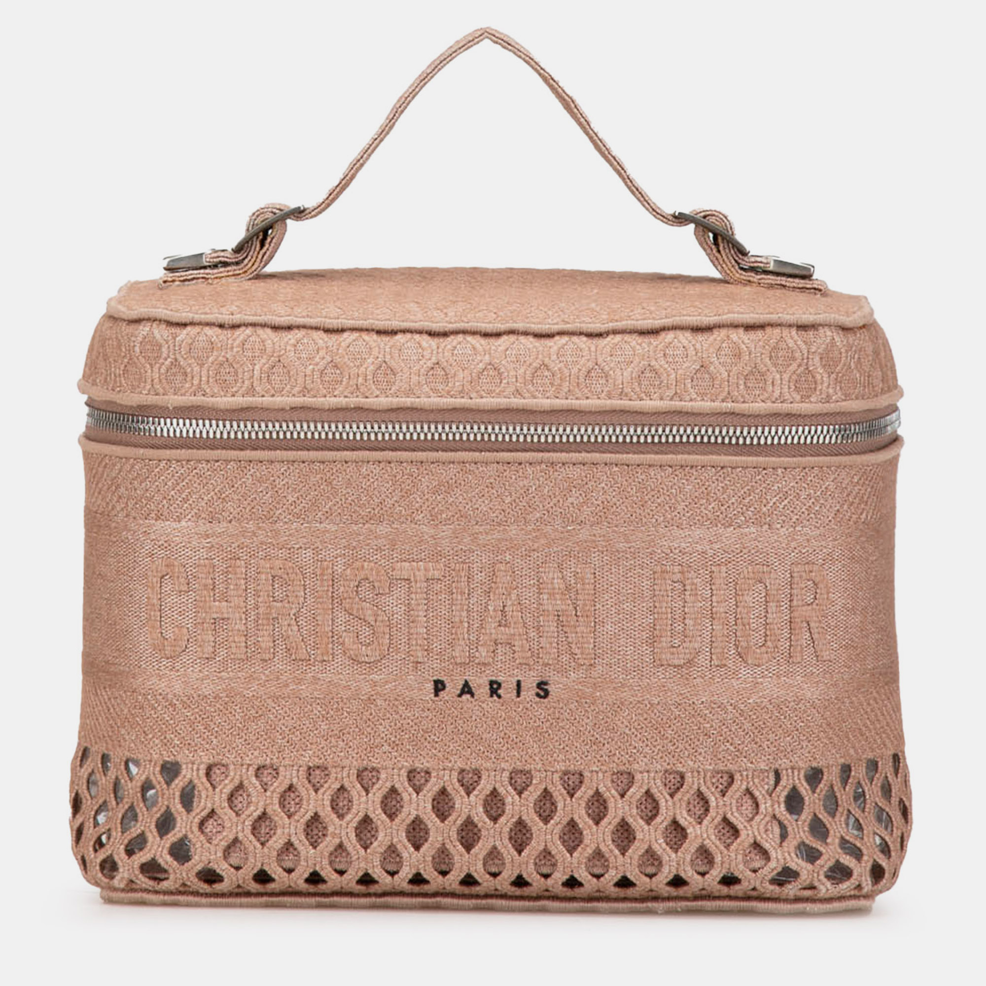 

Dior Pink Mesh Embroidered Diortravel Vanity Case