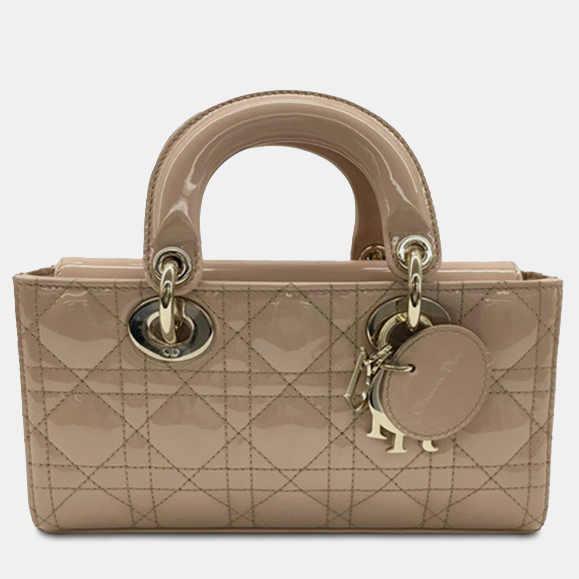 

Dior Brown Small Patent Cannage Lady D-Joy