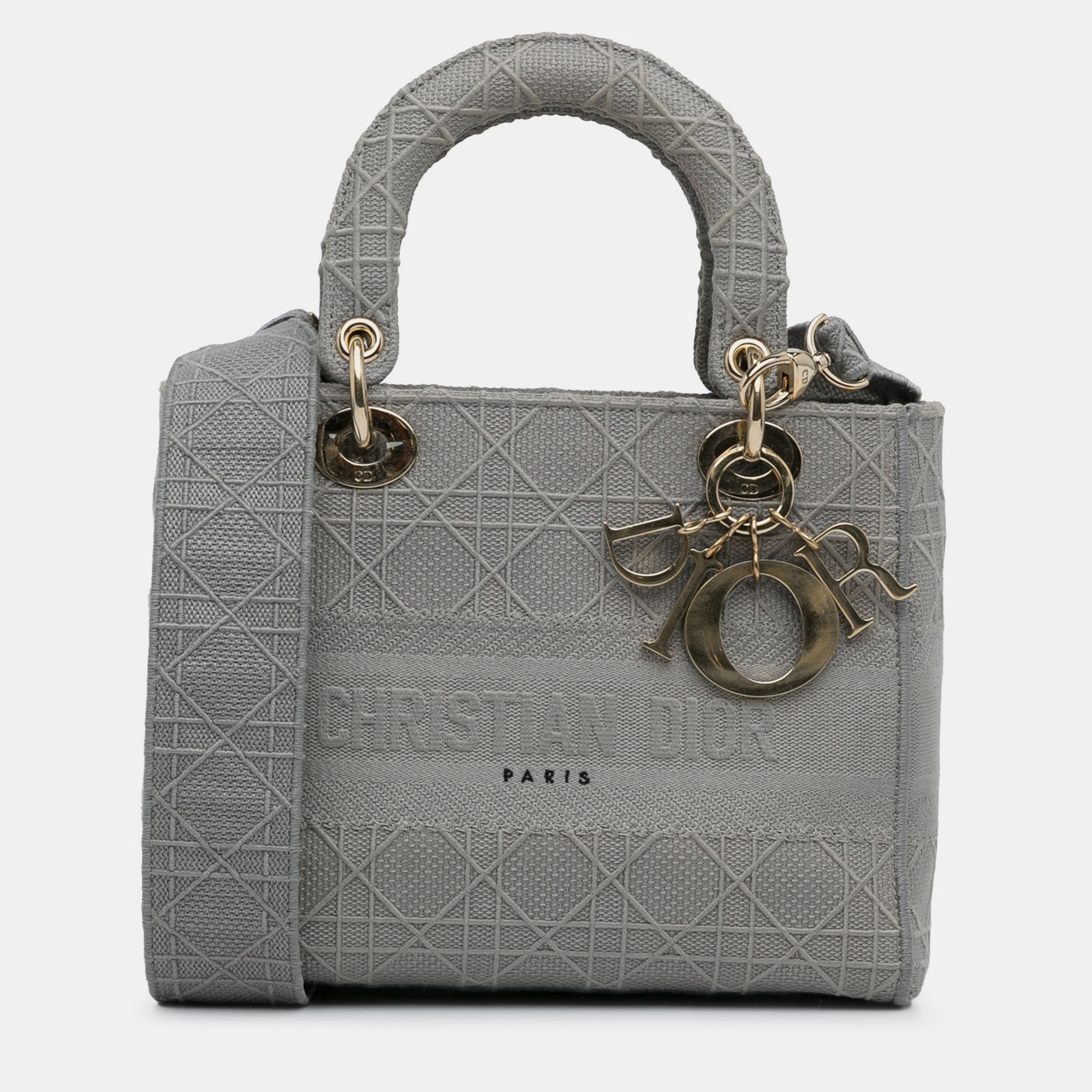 

Dior Grey Medium Canvas Cannage Lady D Lite