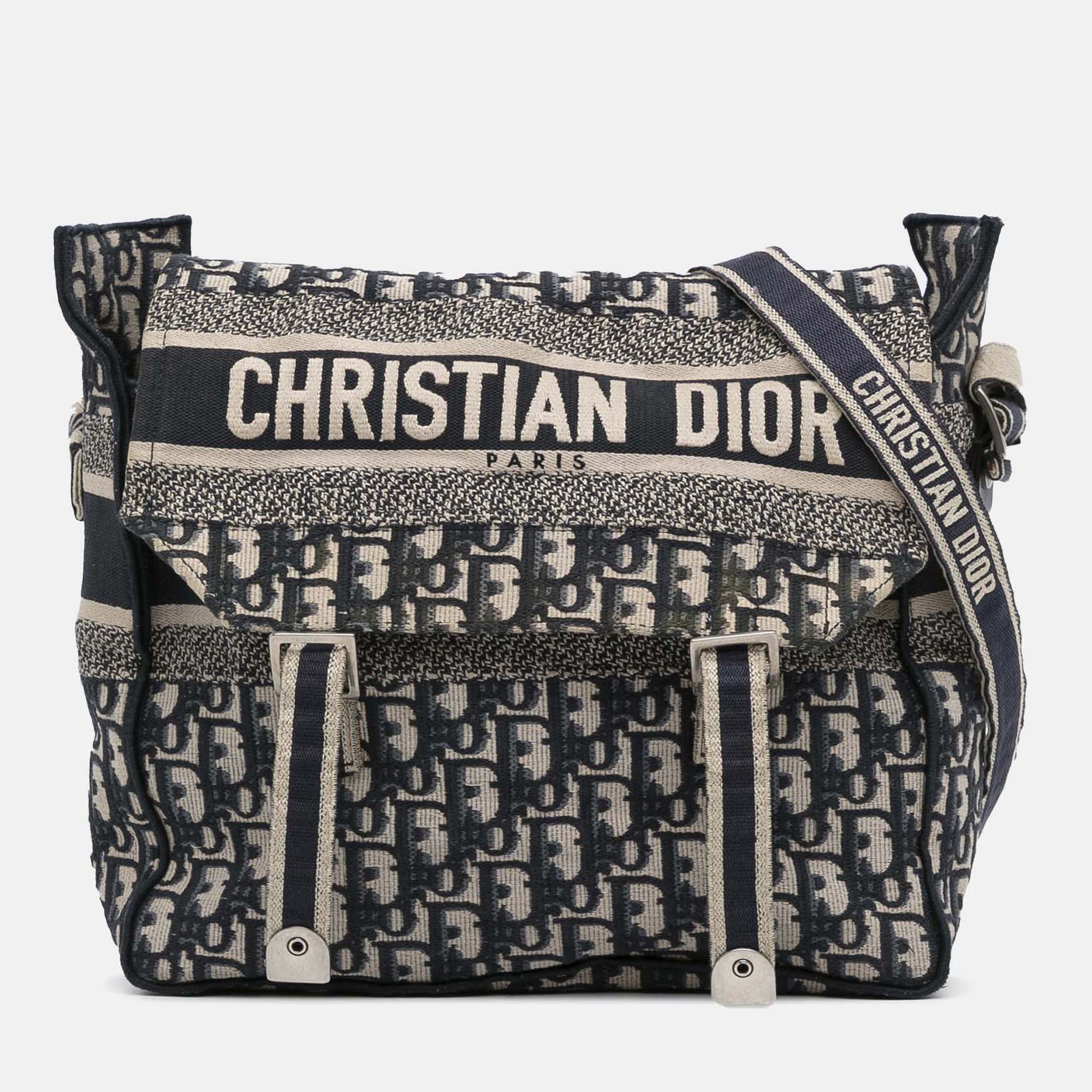 

Dior Navy Blue Oblique Diorcamp Shoulder Bag
