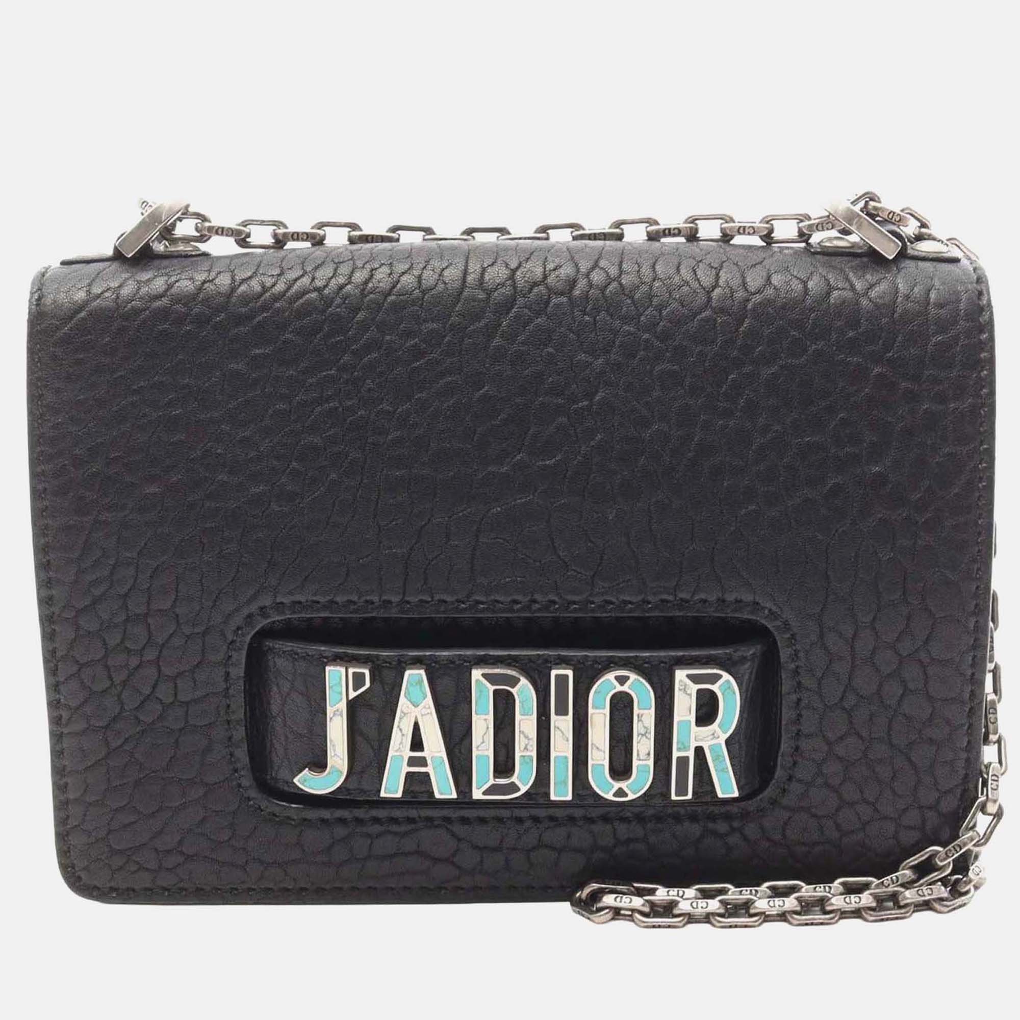 

Dior Black Canyon Grained Lambskin Mosaic J Adior Chain Flap