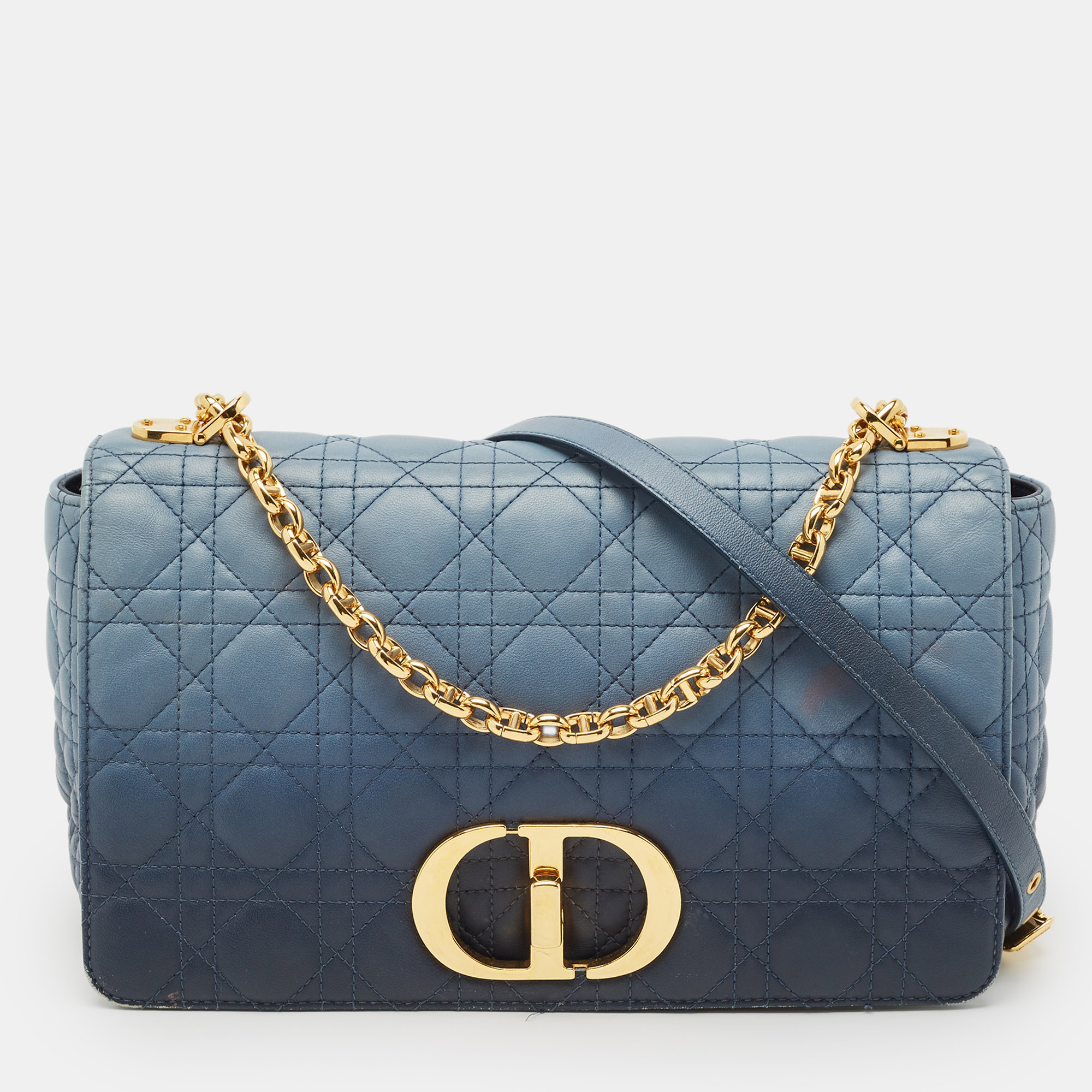 

Dior Ombre Blue Cannage Leather  Caro Shoulder Bag