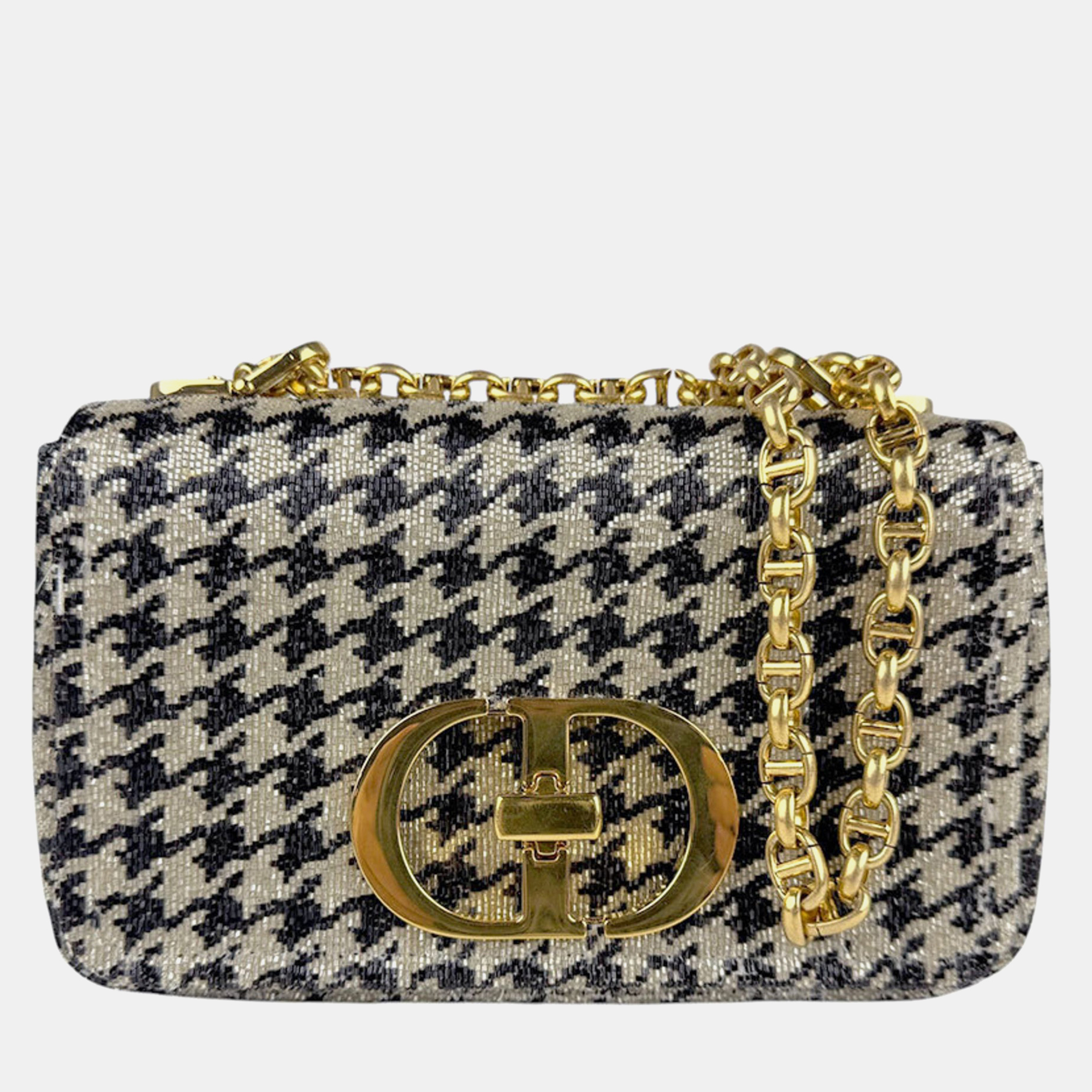 

Christian Dior Caro Beads Beige Black Shoulder Bag