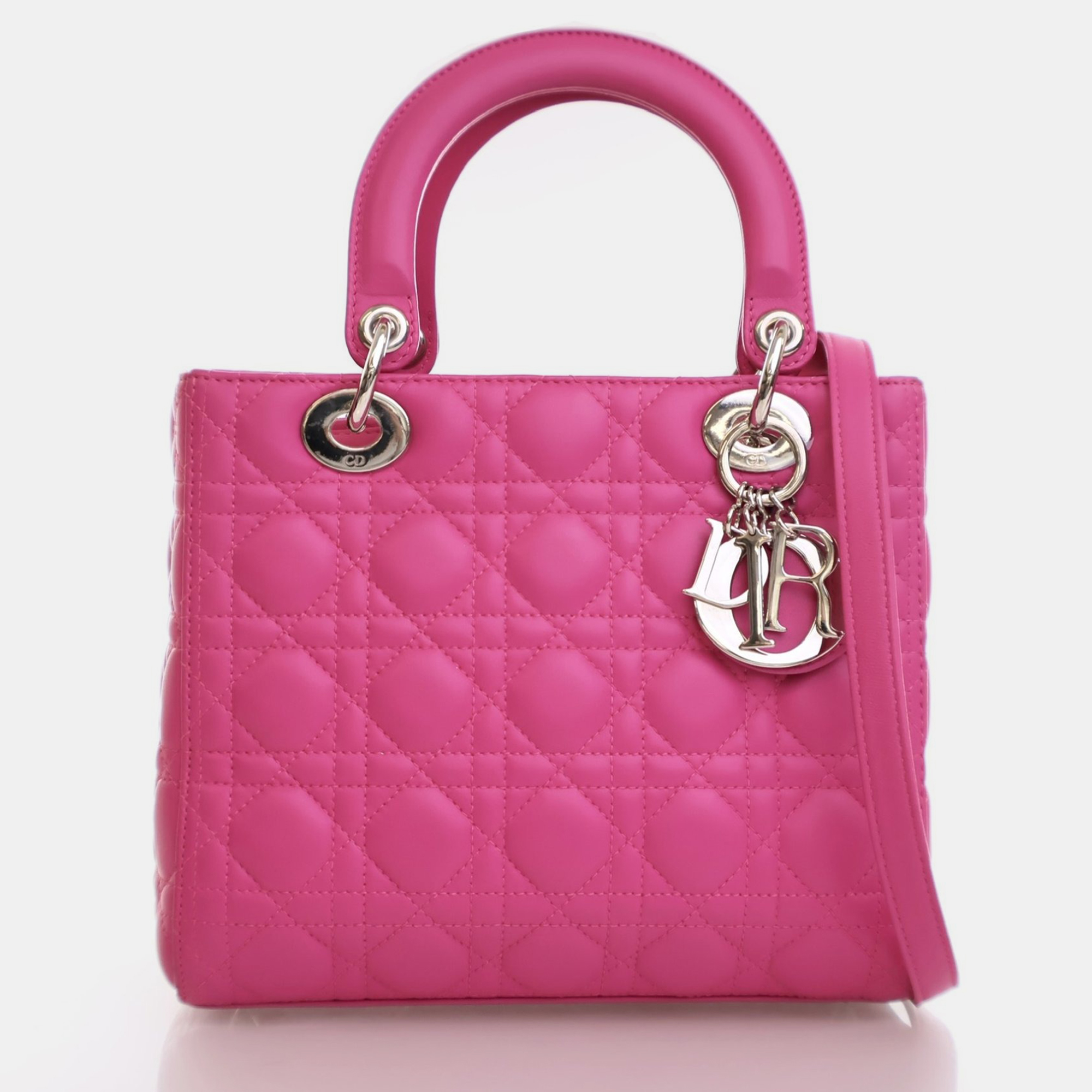 

Dior Medium Lambskin Lady Dior, Pink