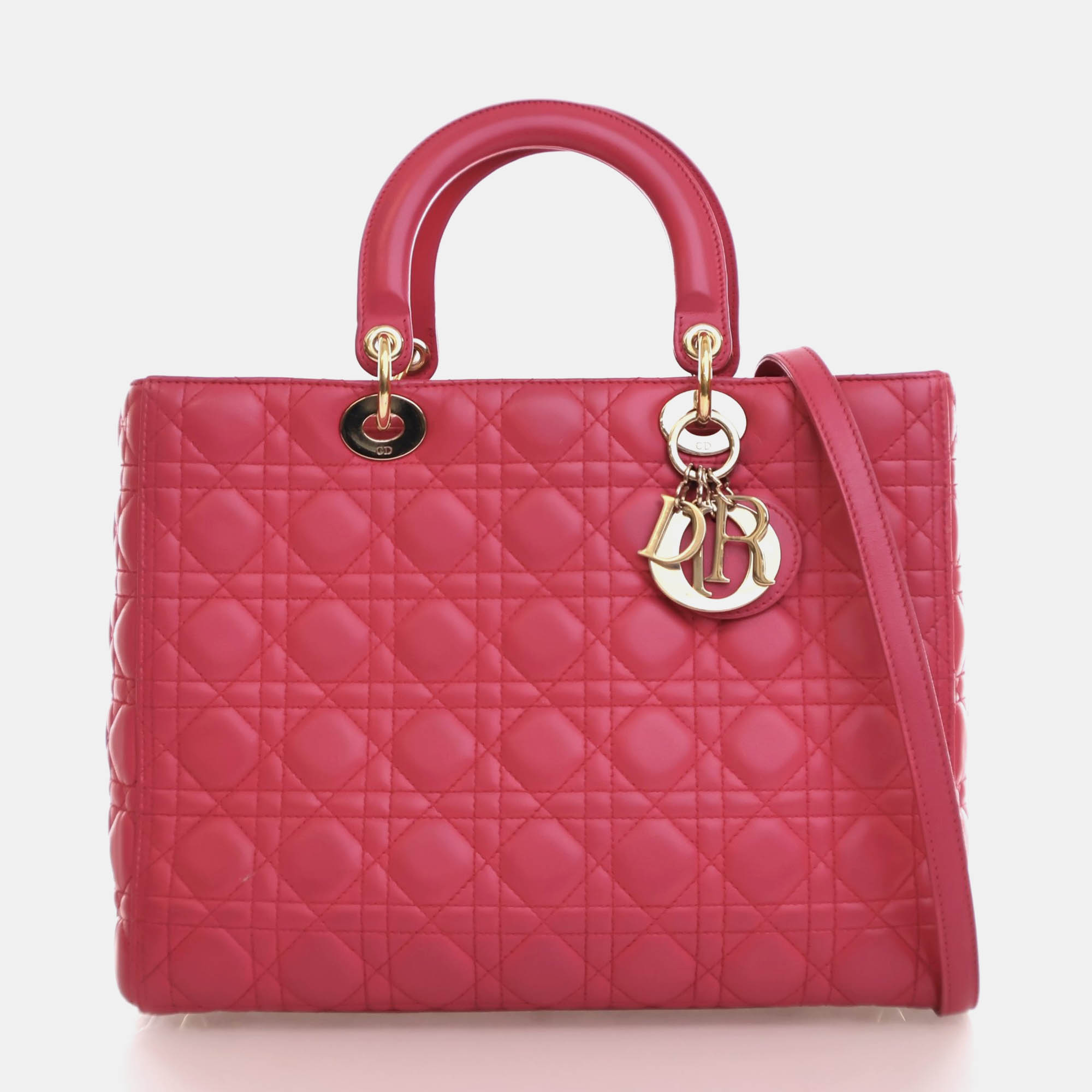 

Dior Large Lambskin Lady Dior, Pink