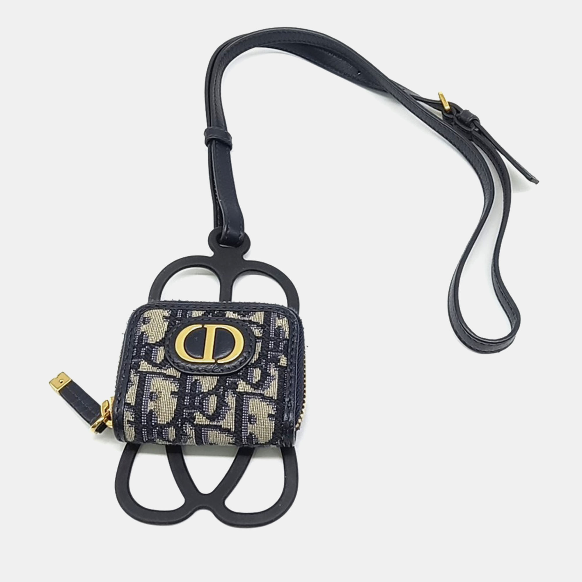 

Dior Beige Navy Blue Canvas Oblique AirPod Case