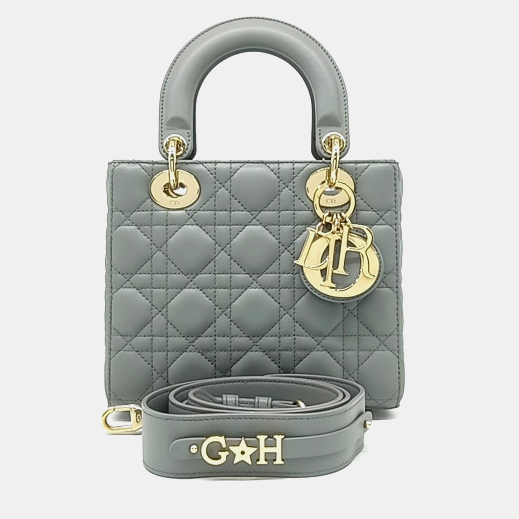 

Dior Grey Leather Lady Bag Small