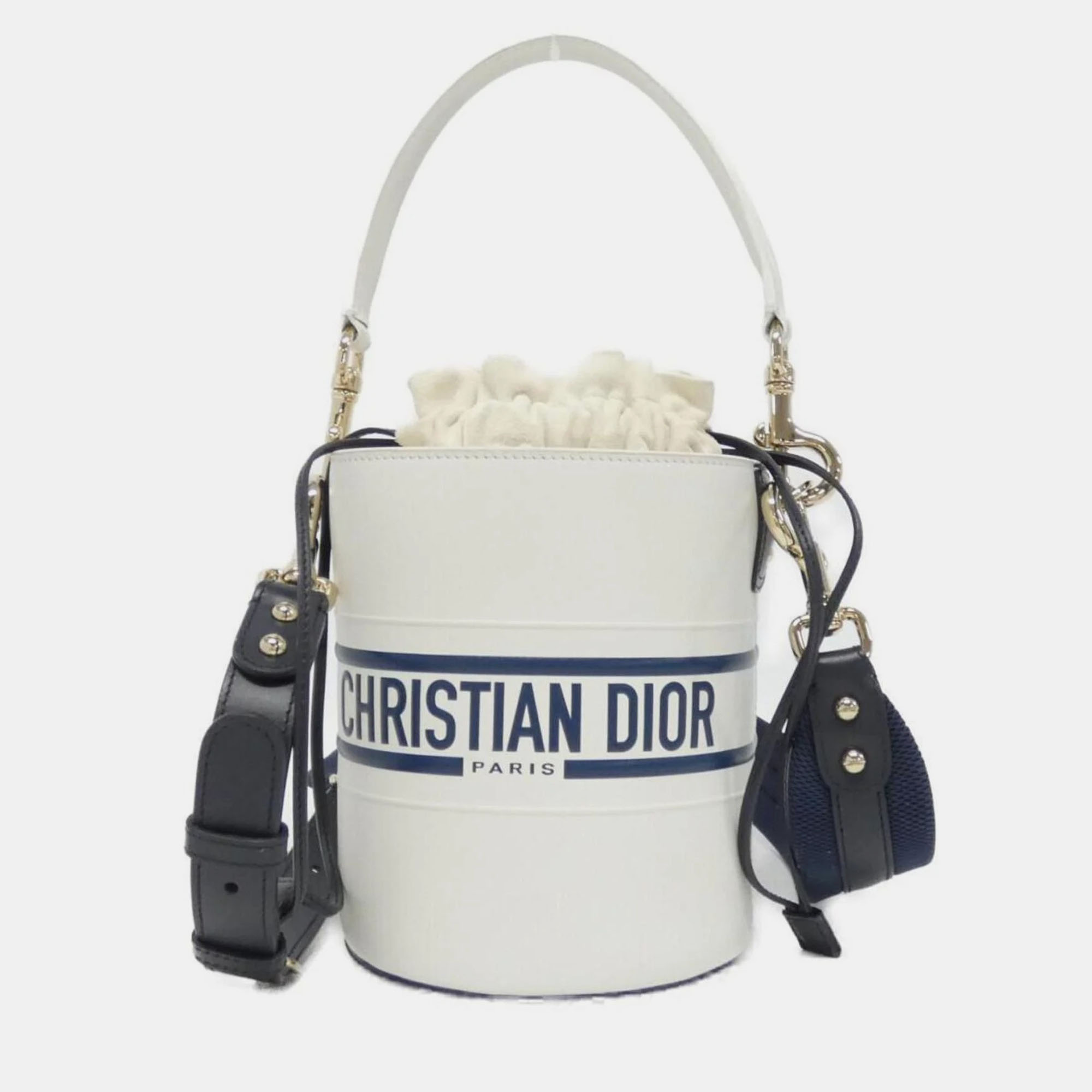 

Christian Dior Vibe Small Bucket Handbag, White