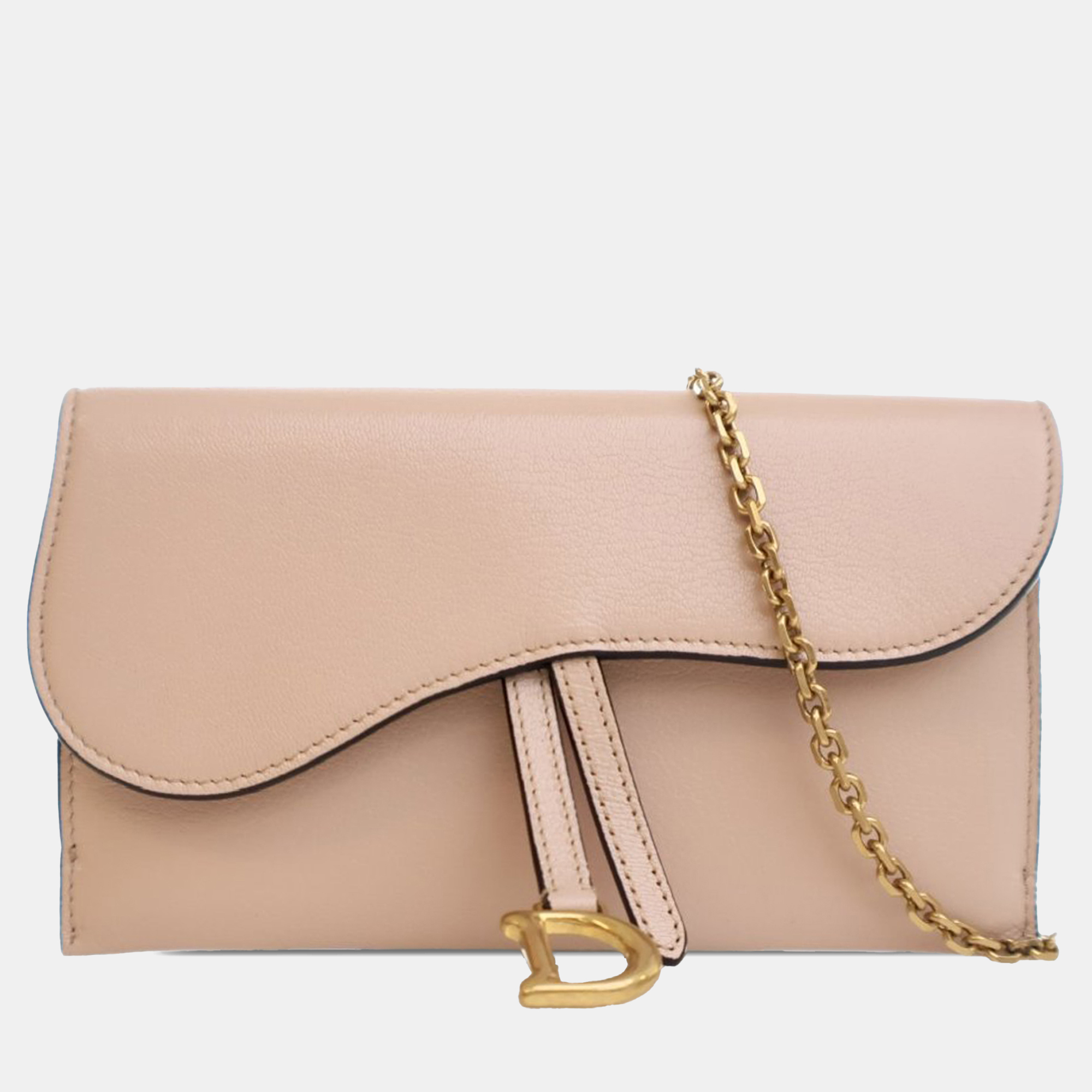 

Dior Pink Goatskin Saddle Wallet on Chain