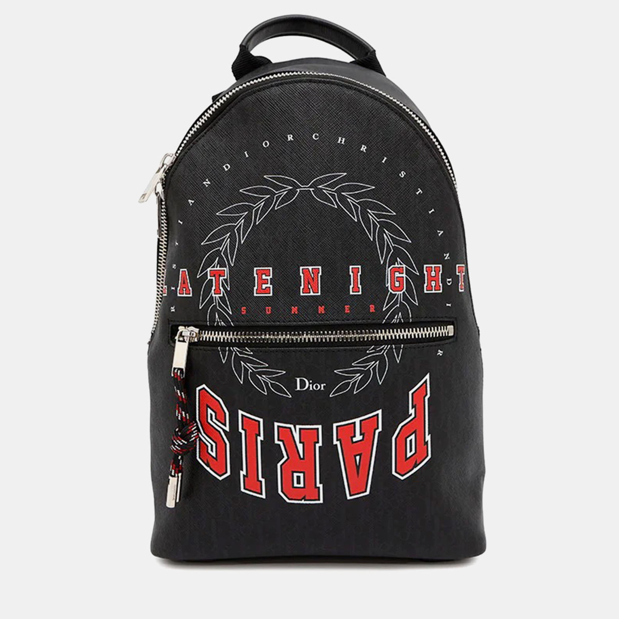 

Dior Logo Backpack Black Leather
