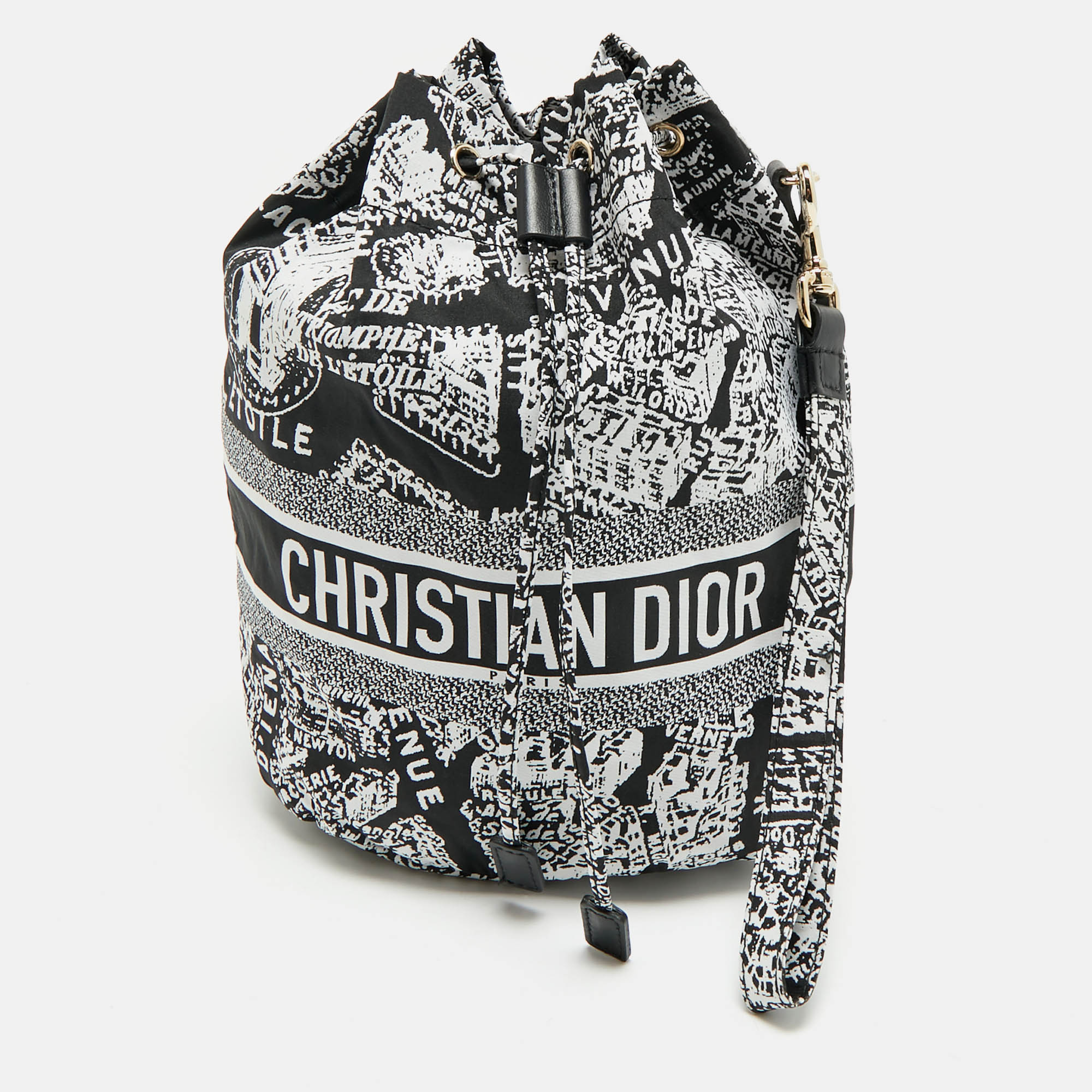 

Dior Black/White Plan De Paris Nylon Diortravel Pouch