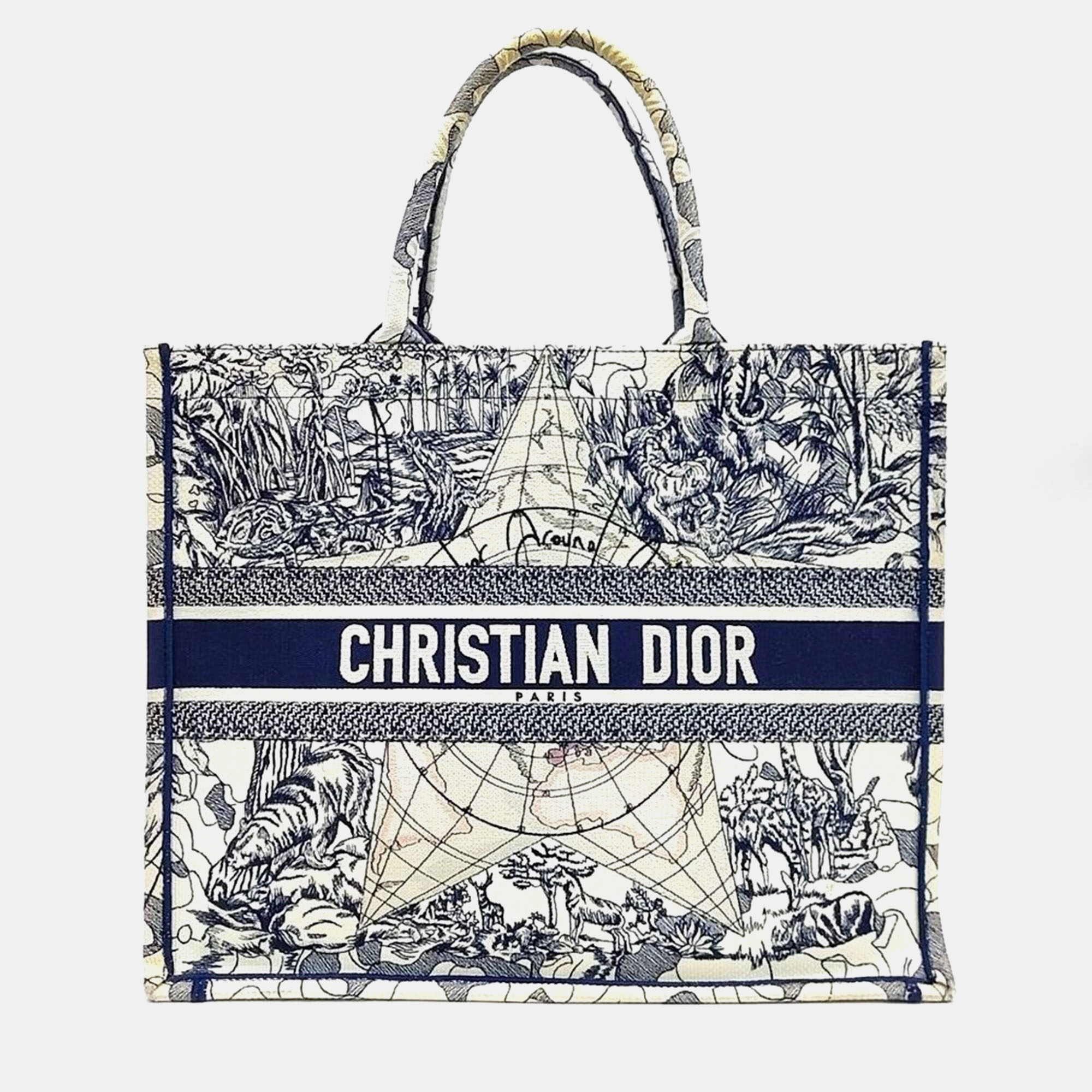 

Dior Multicolor Fabric Book Tote Bag 42