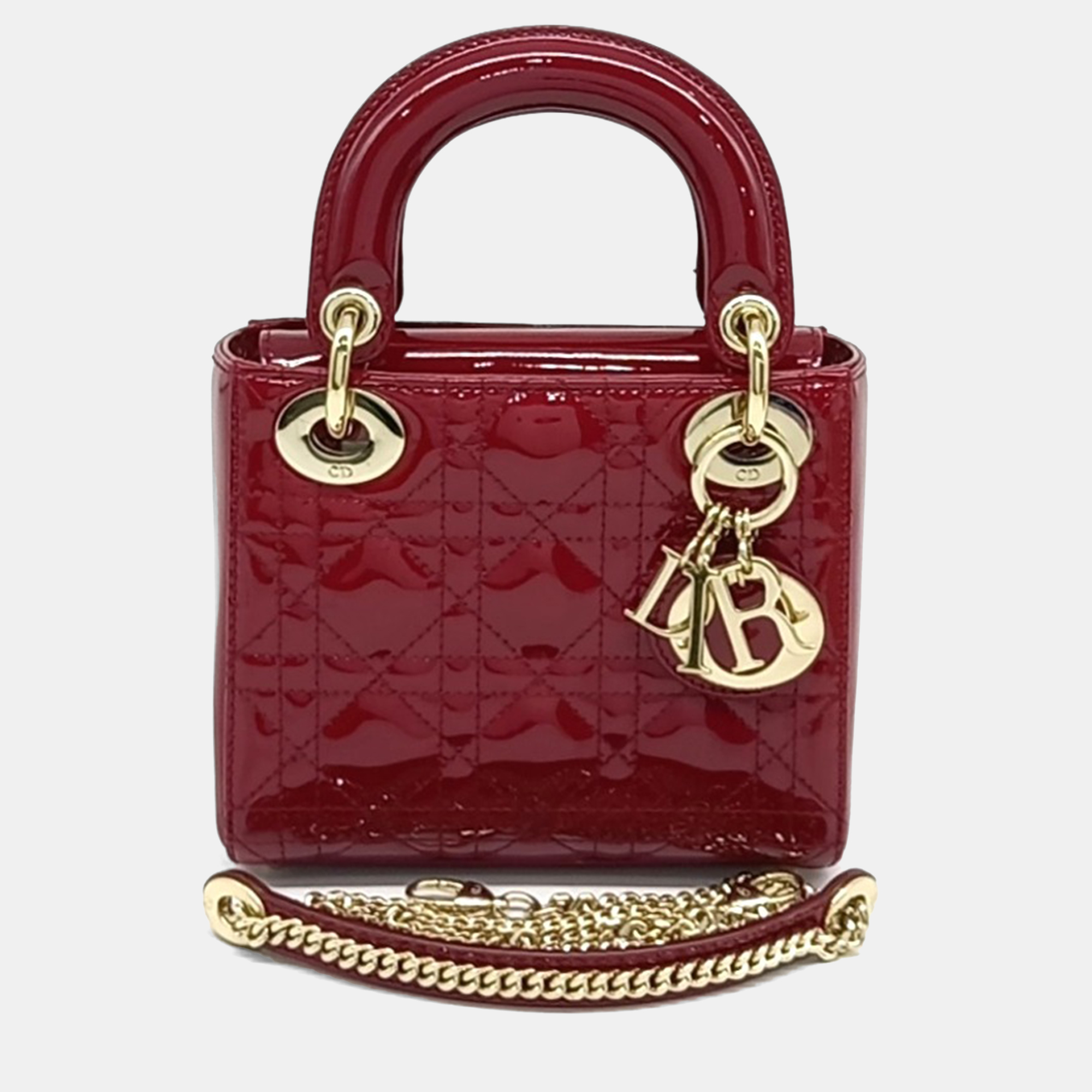 

Dior Red Patent Leather Lady Mini Bag