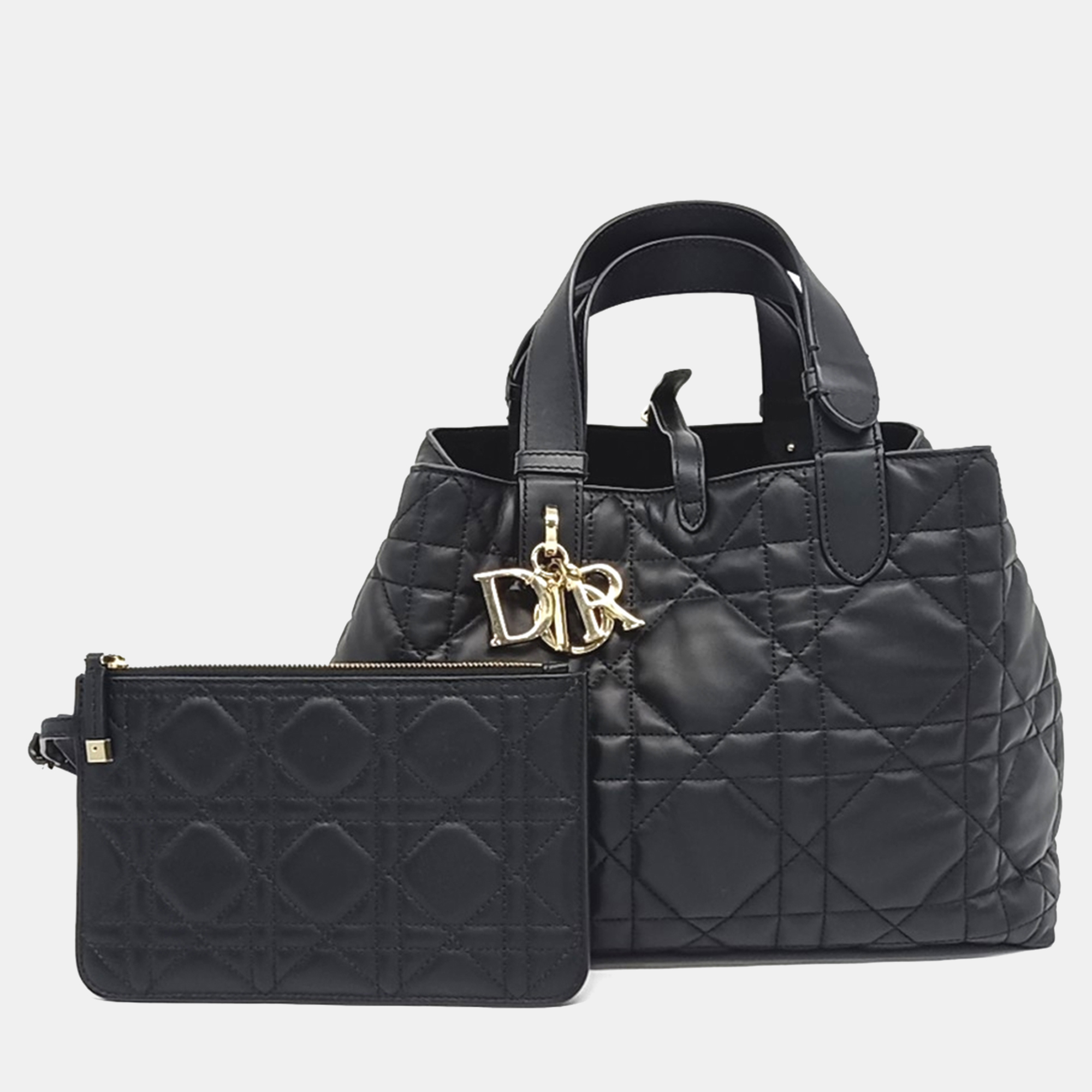 

Dior Black Leather Toujours Medium Bag