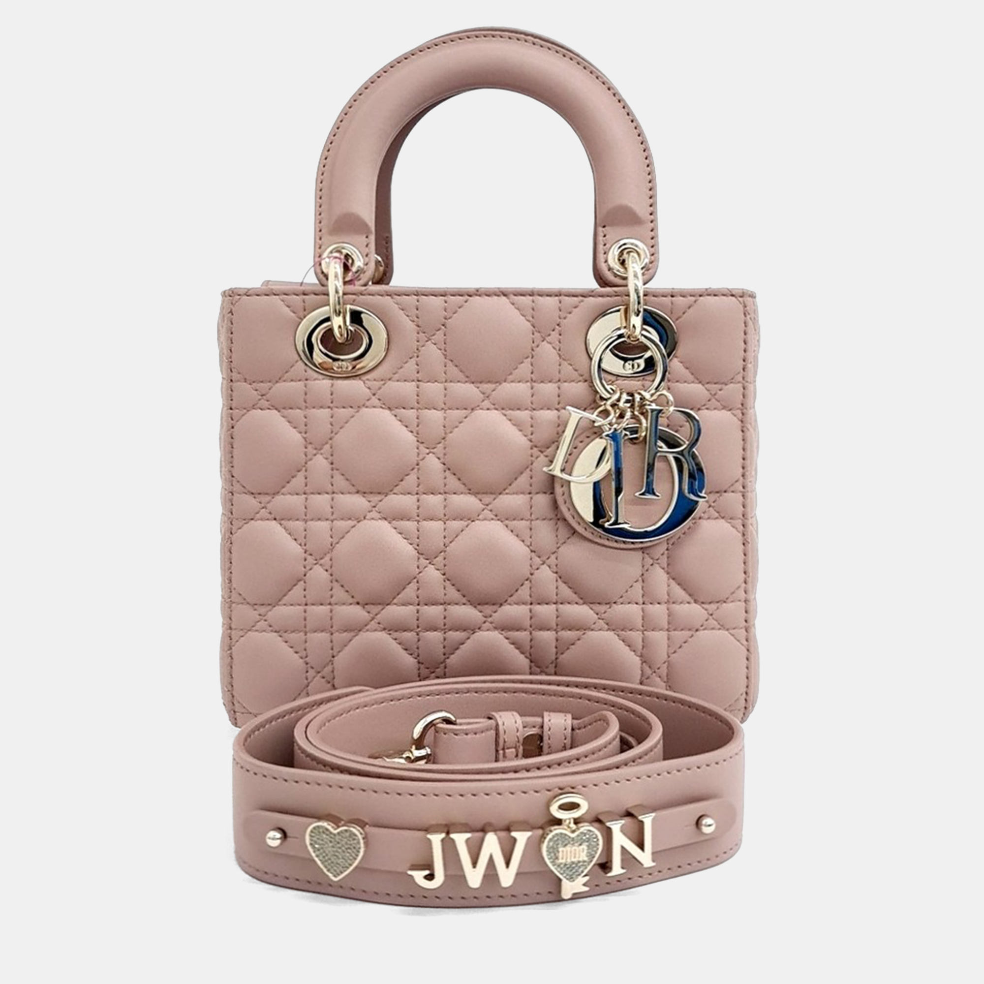 

Dior Pink Leather Cannage Lady Bag Small