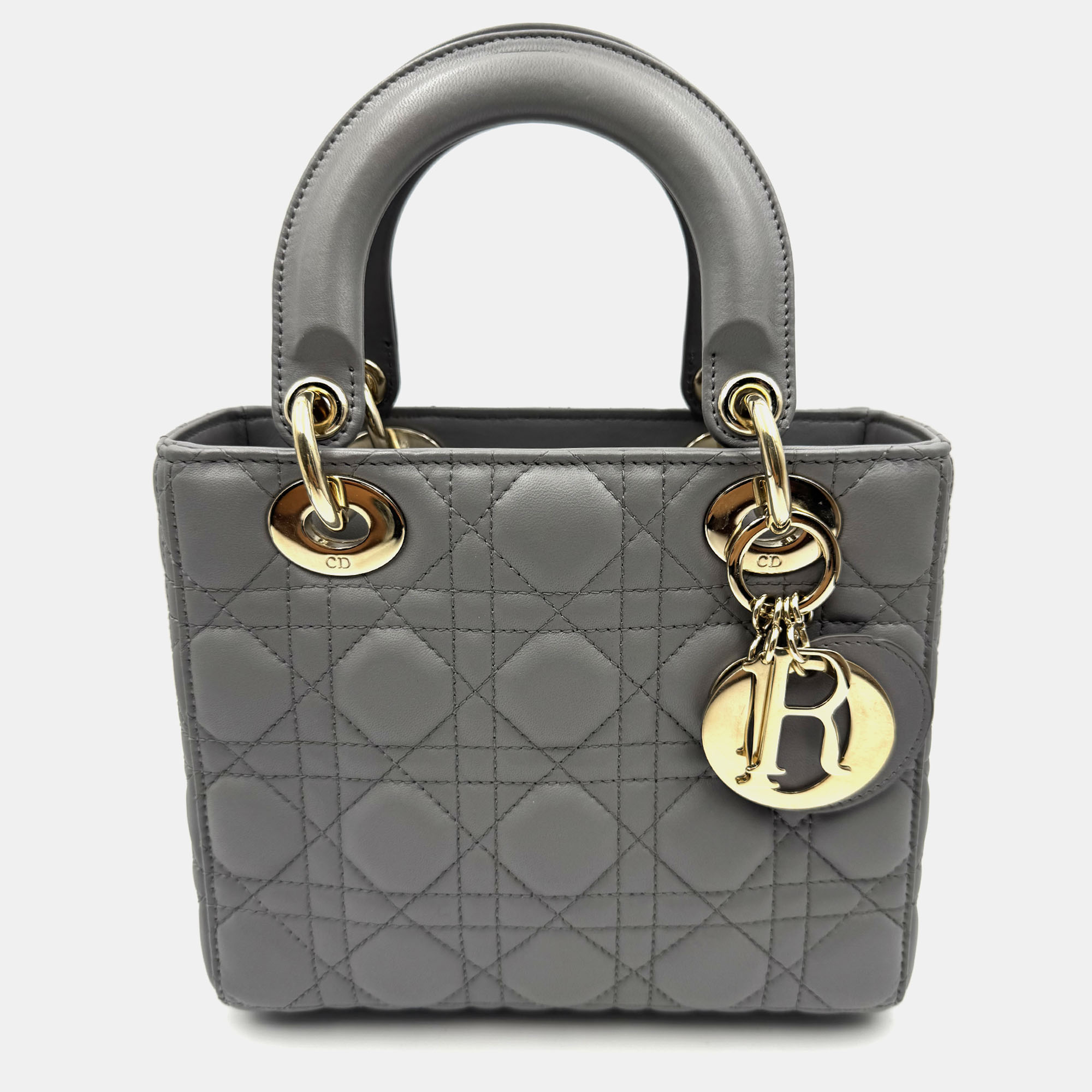 

Dior Lady Dior Grey Lambskin Shoulder Bag