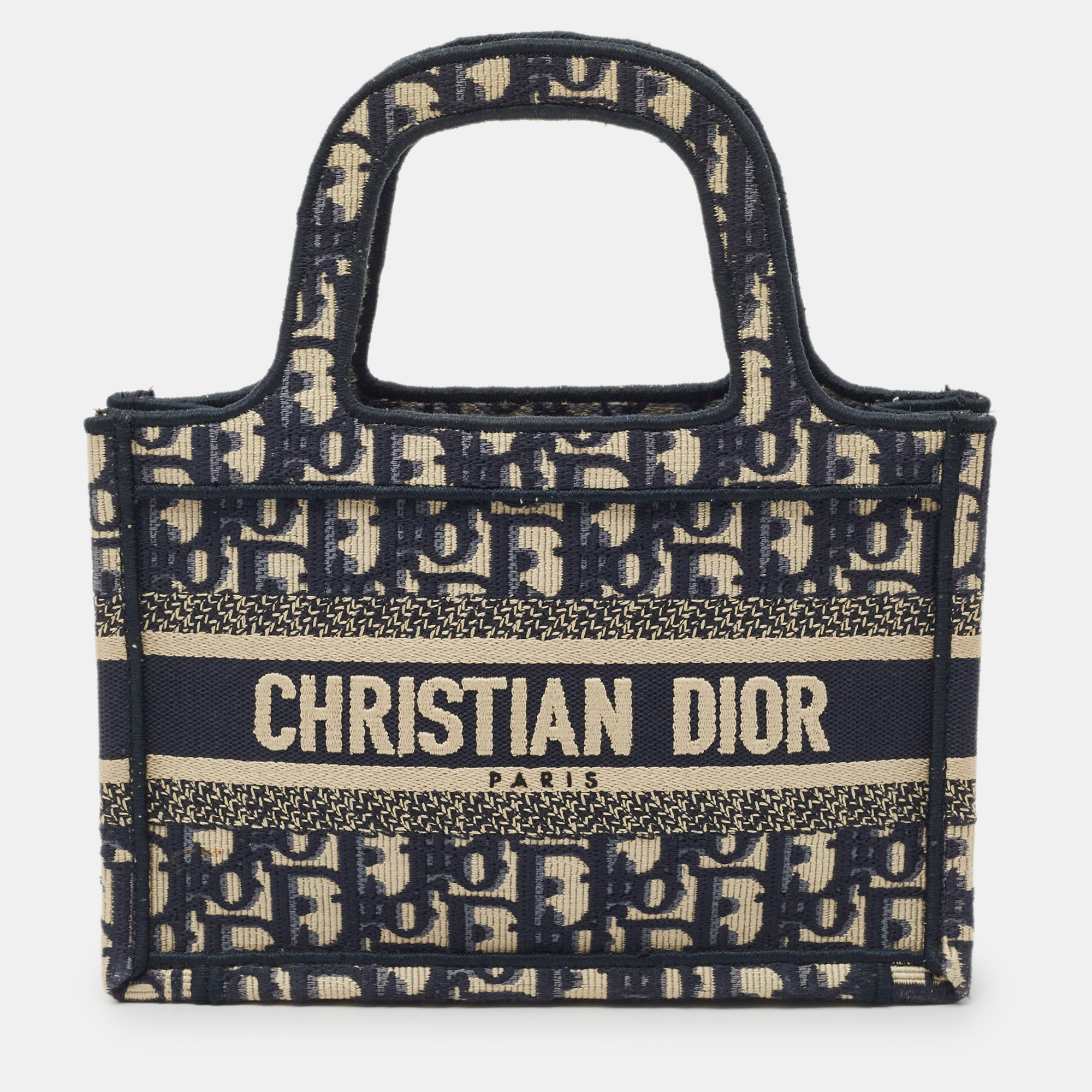 

Dior Navy Blue Oblique Canvas Mini Book Tote