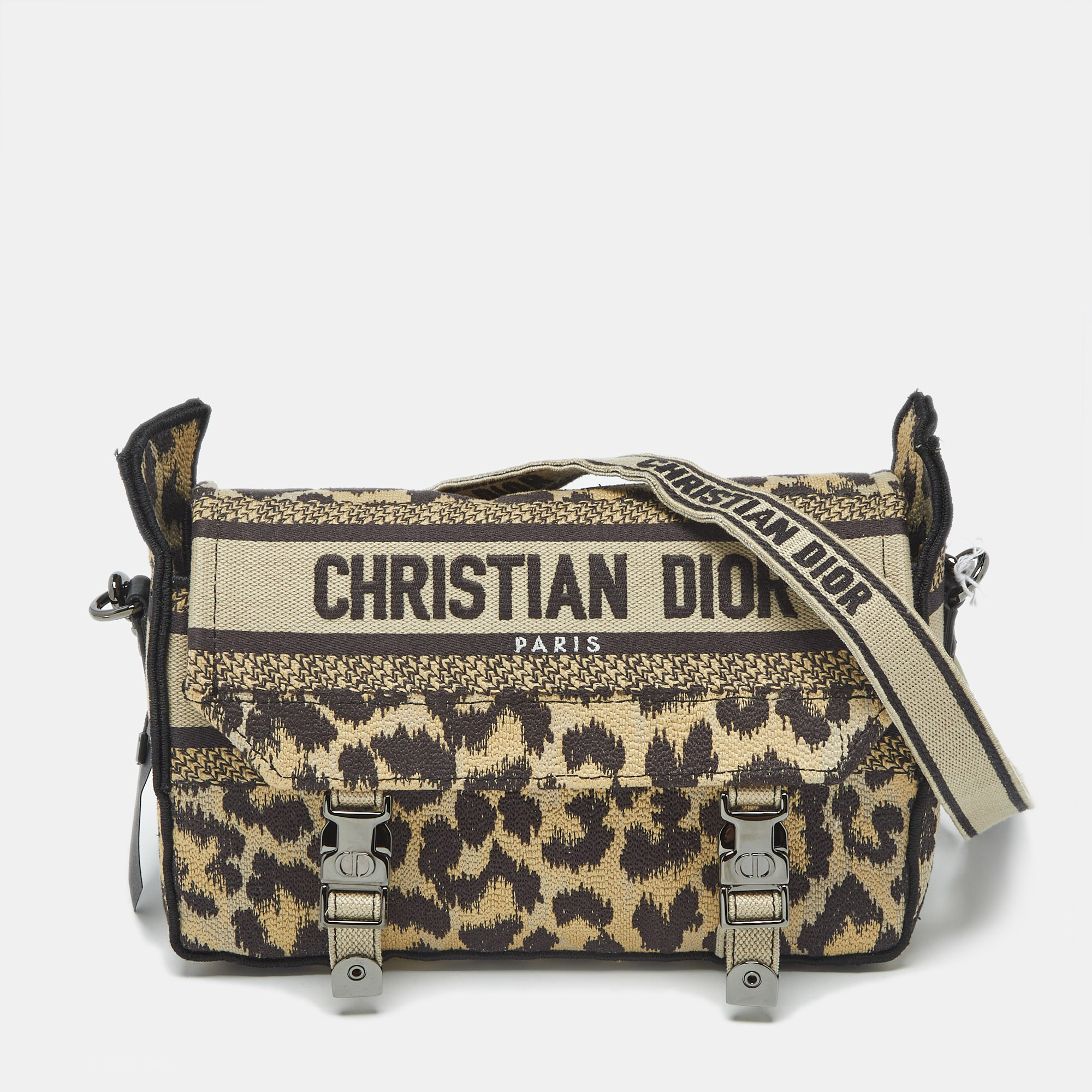

Dior Beige/Black Leopard Print Canvas Diorcamp Bag