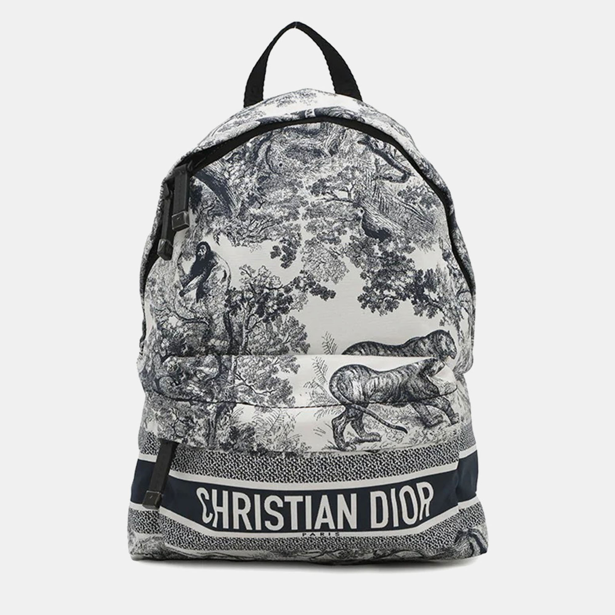 

Dior Dior Travel Small White/Navy Nylon Backpack, Navy blue
