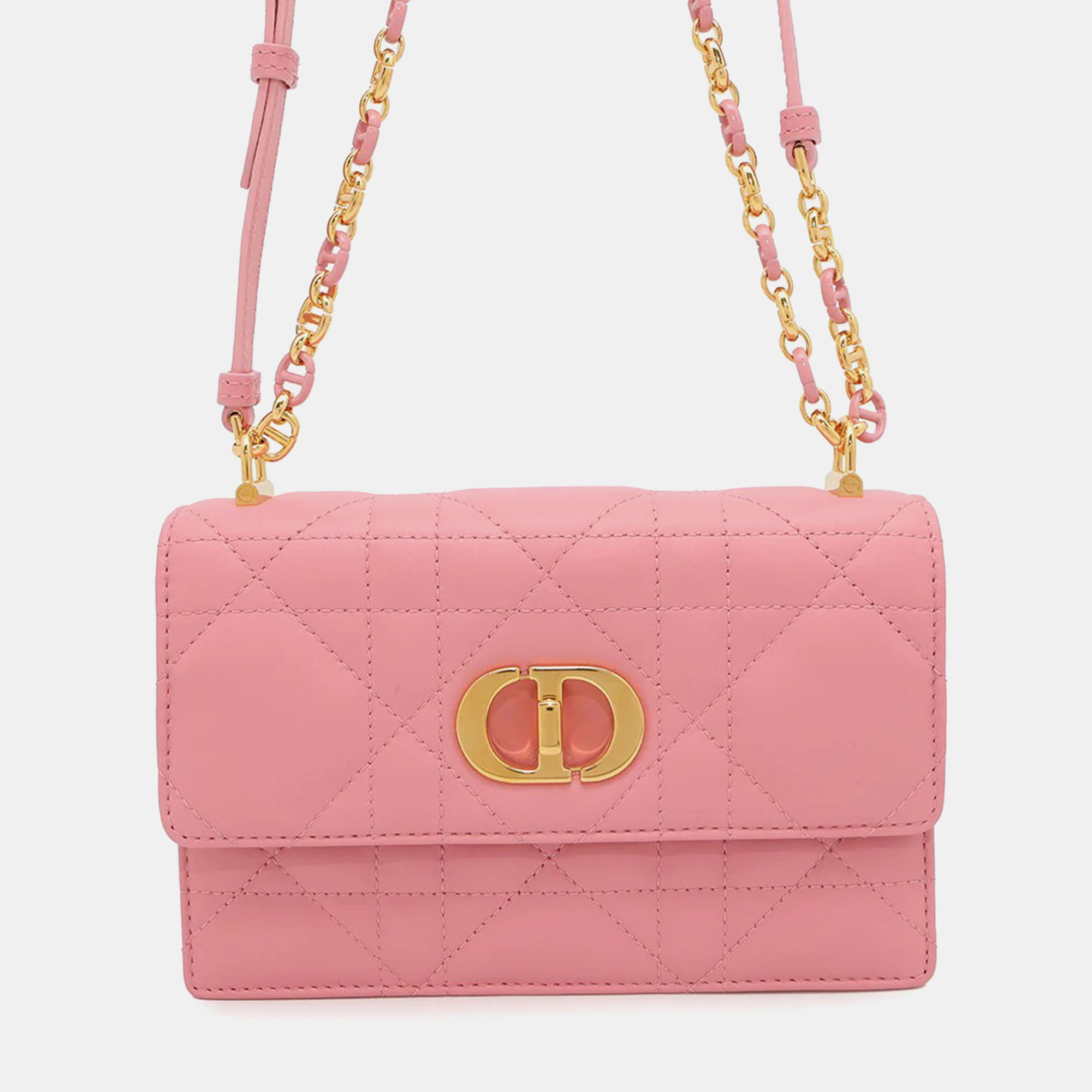 

Dior Miss Caro Pink Leather Chain Shoulder Bag
