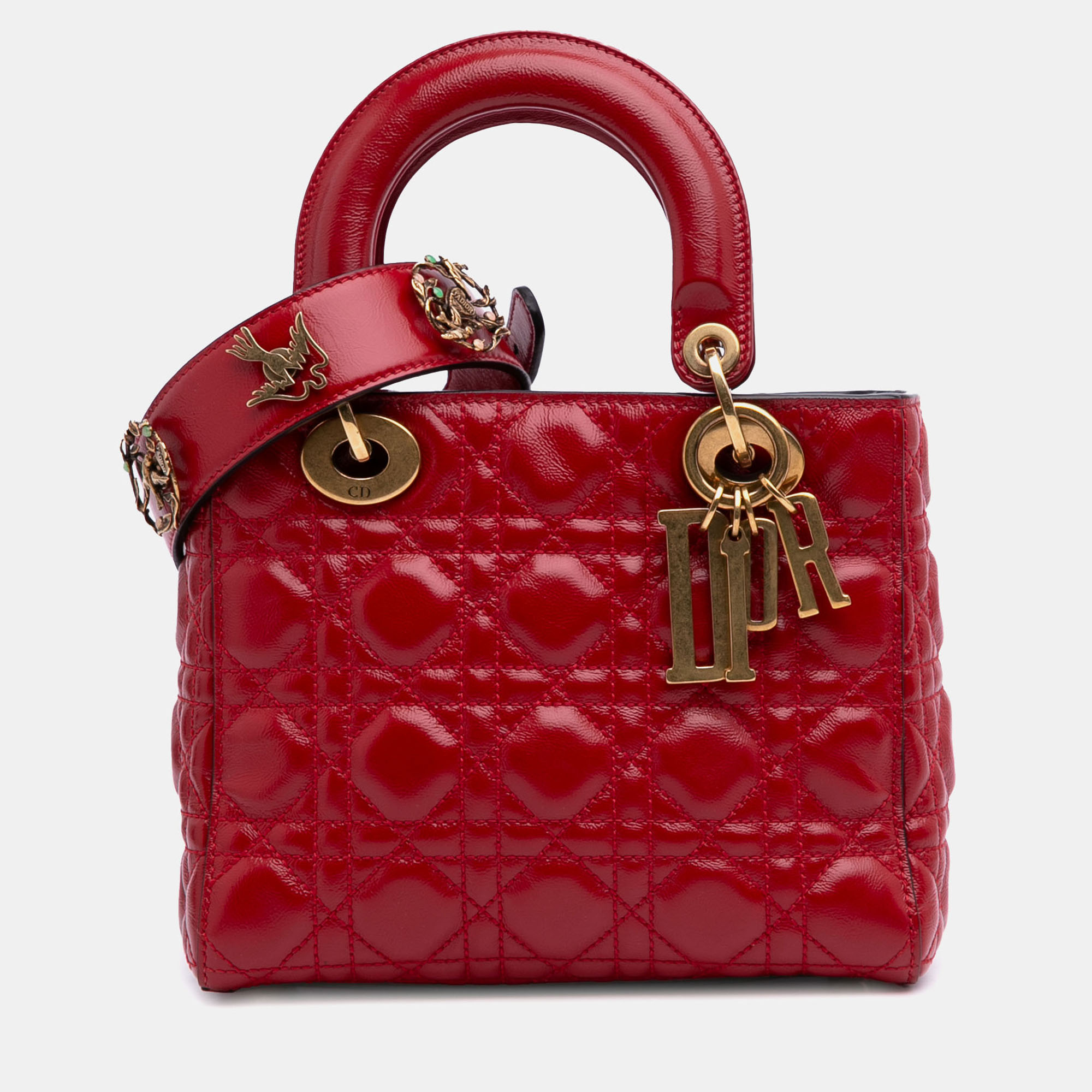 

Dior Red Small Calfskin Cannage My ABCDior Lady Dior