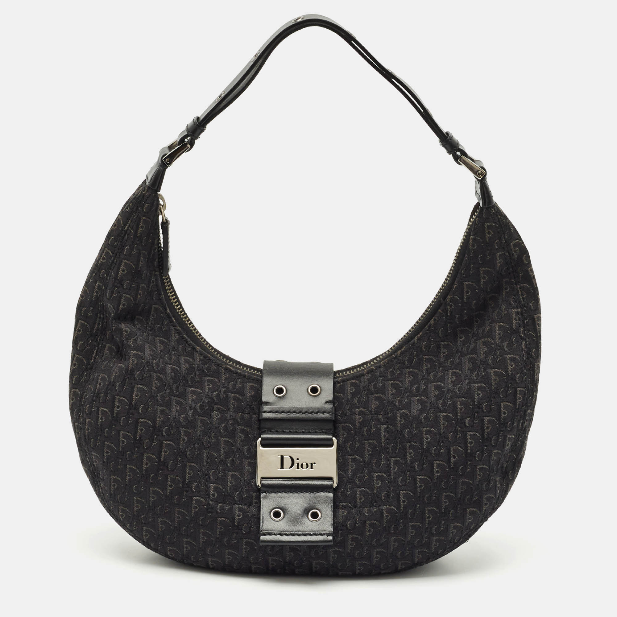 

Dior Black Diorissimo Canvas Street Chic Hobo