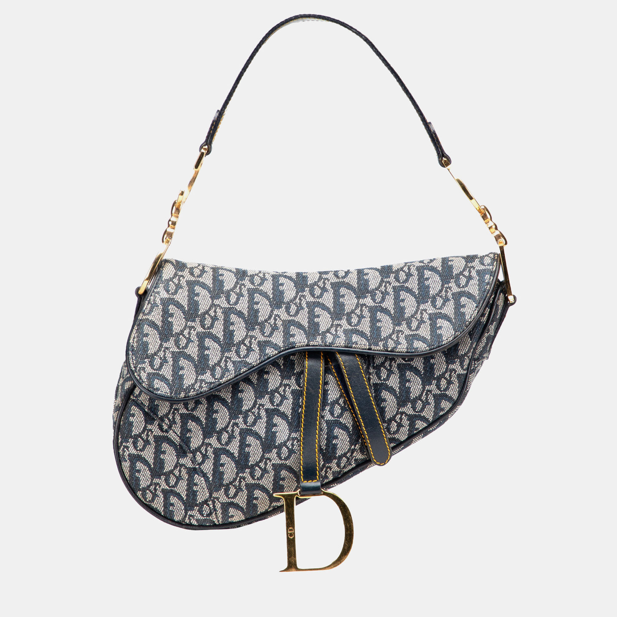 

Dior Blue Oblique Canvas Saddle Bag