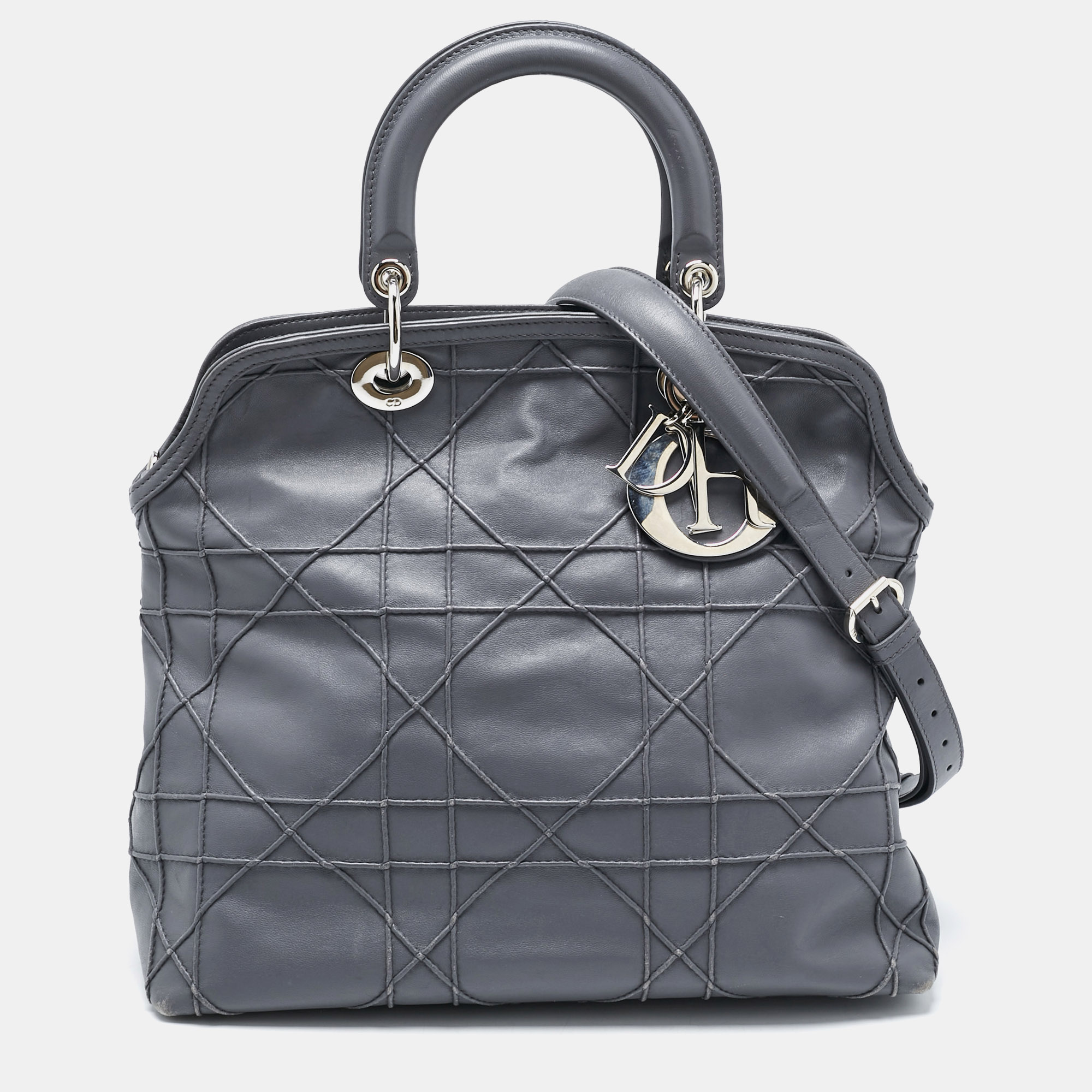 

Dior Grey Cannage Leather Granville Tote