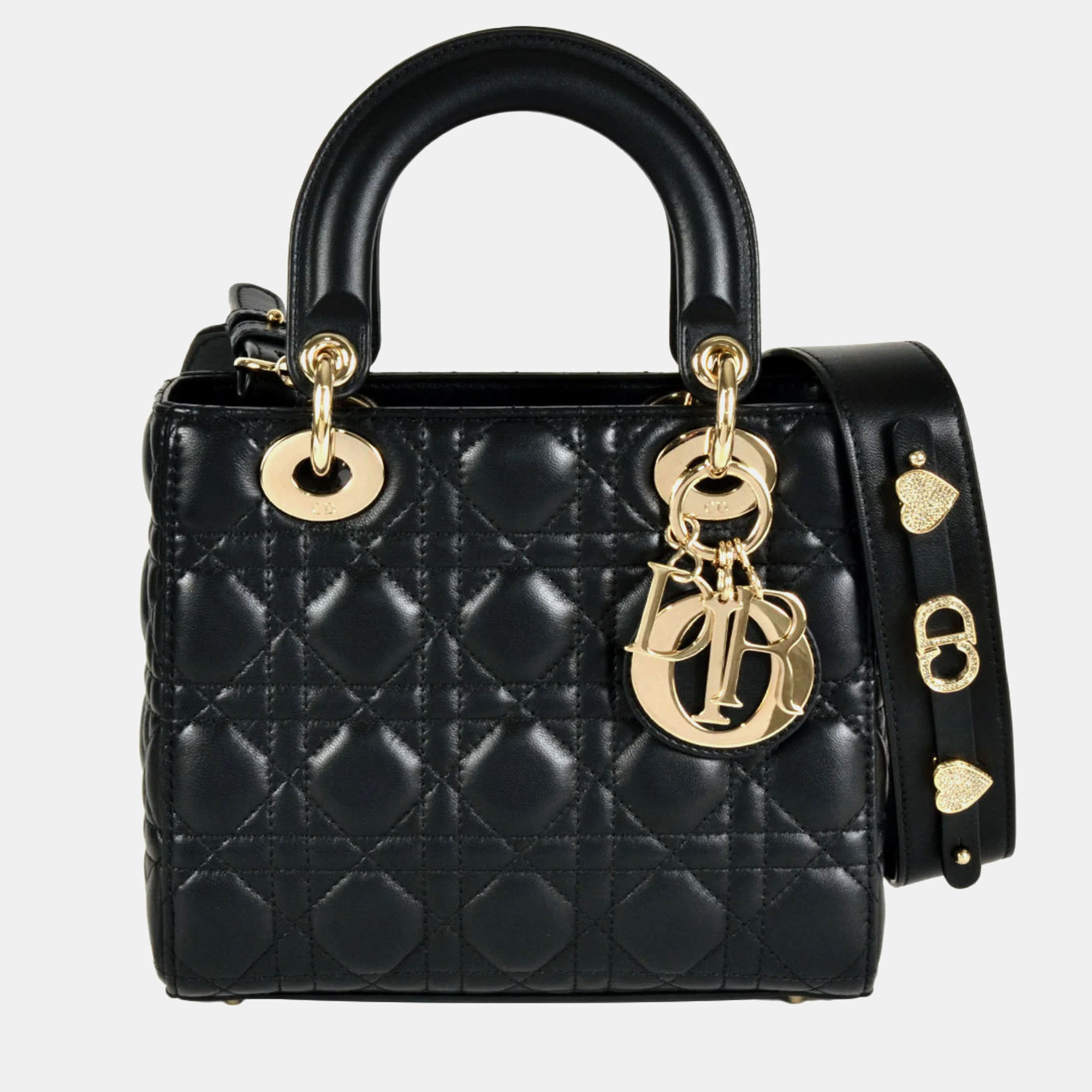 

Dior Lady Dior Black Leather Handbag