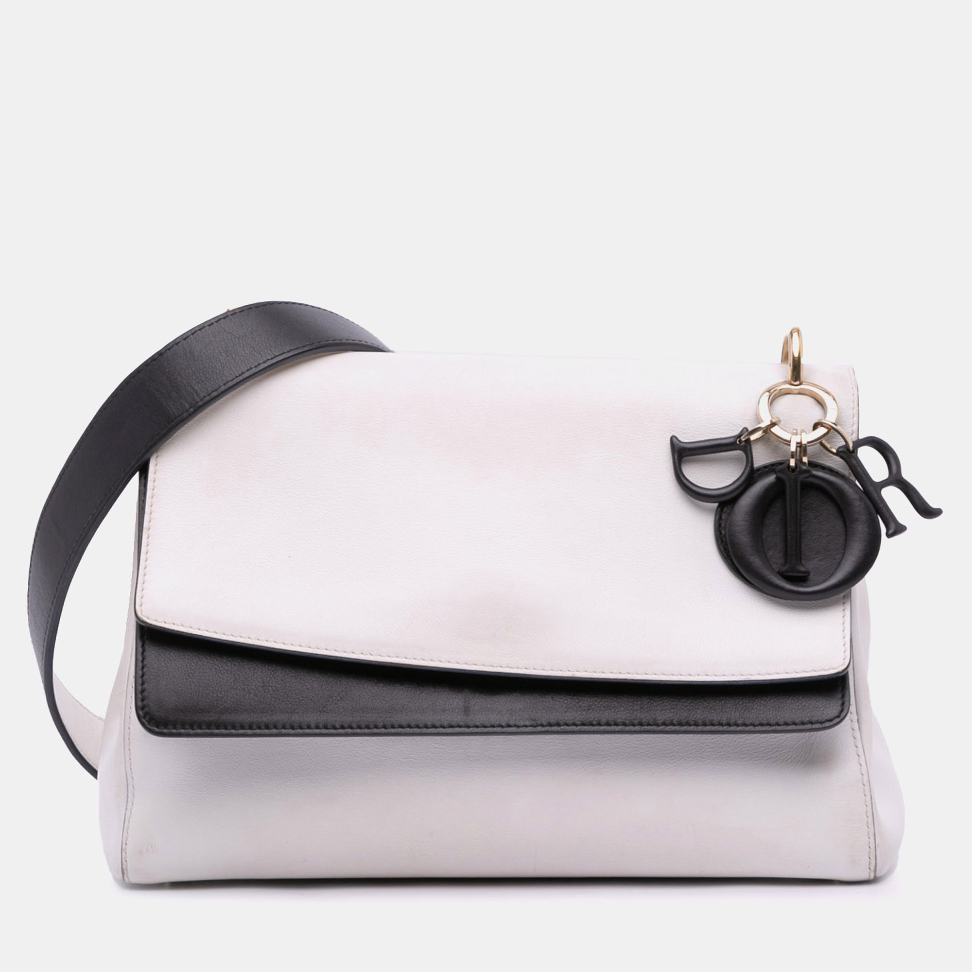 

Dior White Leather Be Dior Double Flap