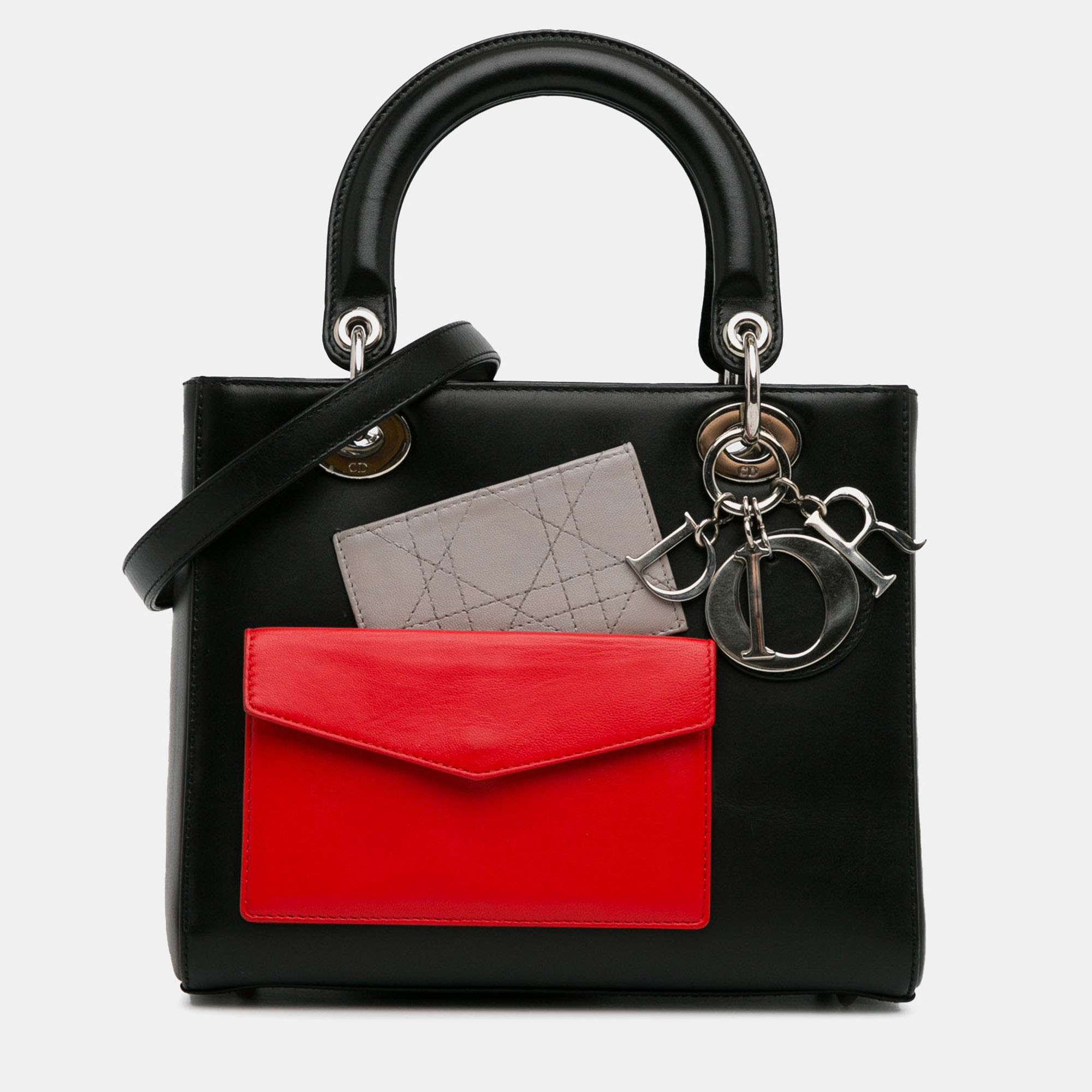 

Dior Black Medium Calfskin Pockets Lady Dior