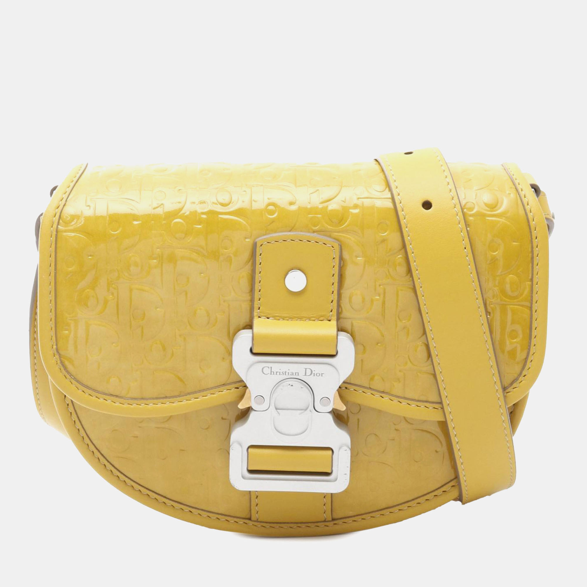

Dior Yellow Mini Oblique Patent Gallop Crossbody Bag