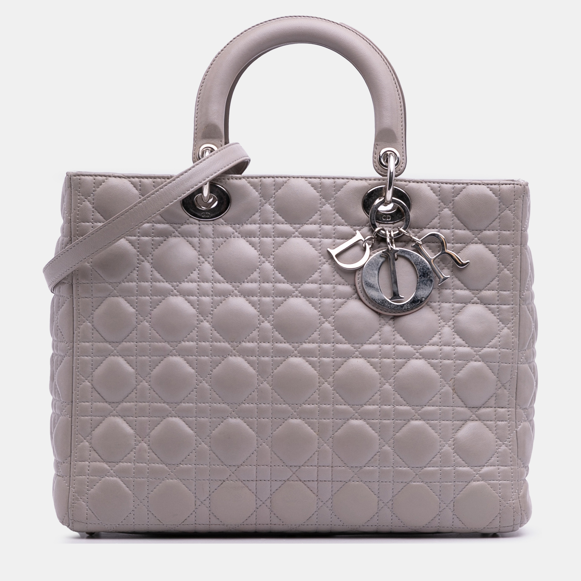 

Dior Purple Large Lambskin Cannage Lady Dior